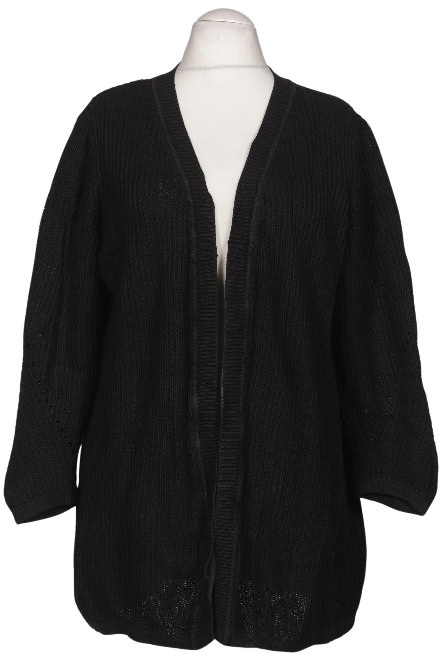 

sheego Damen Strickjacke, schwarz, Gr. 44