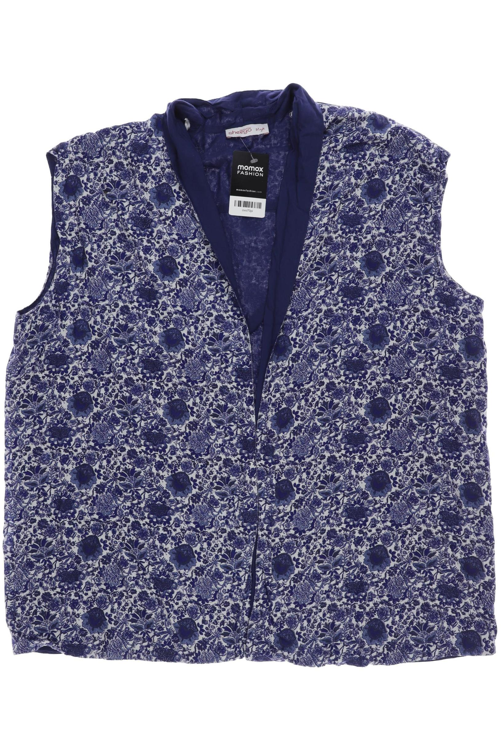 

sheego Damen Strickjacke, blau, Gr. 46