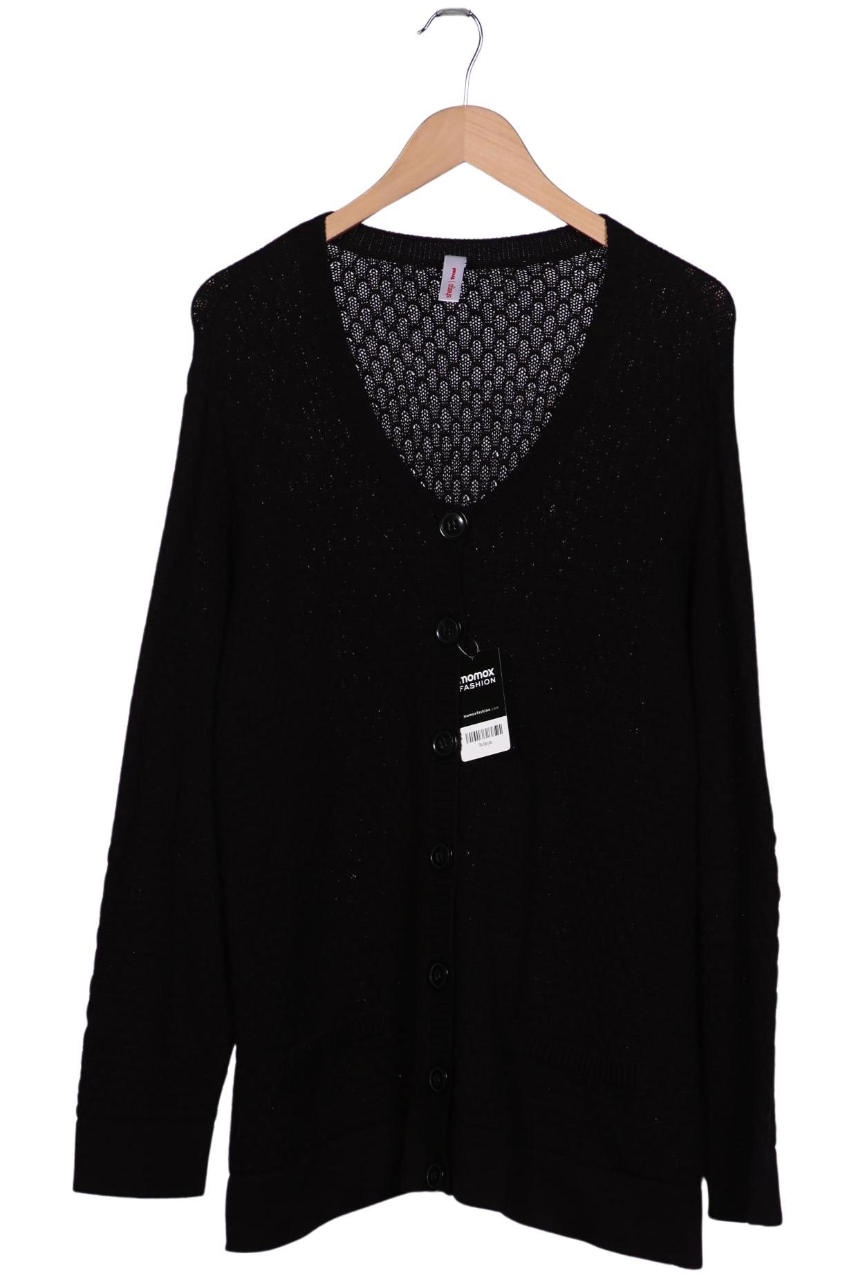 

sheego Damen Strickjacke, schwarz, Gr. 48