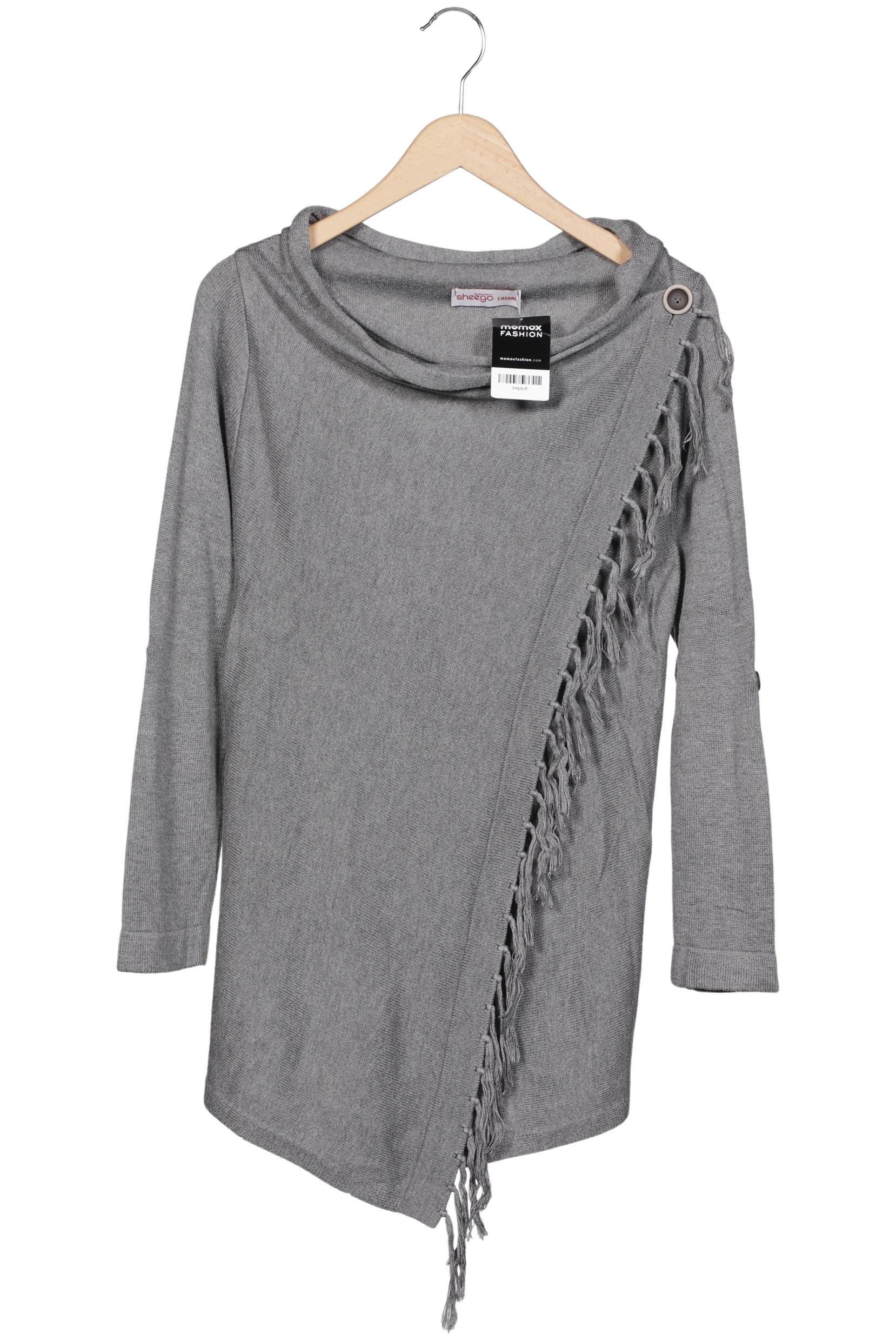 

sheego Damen Strickjacke, grau, Gr. 40