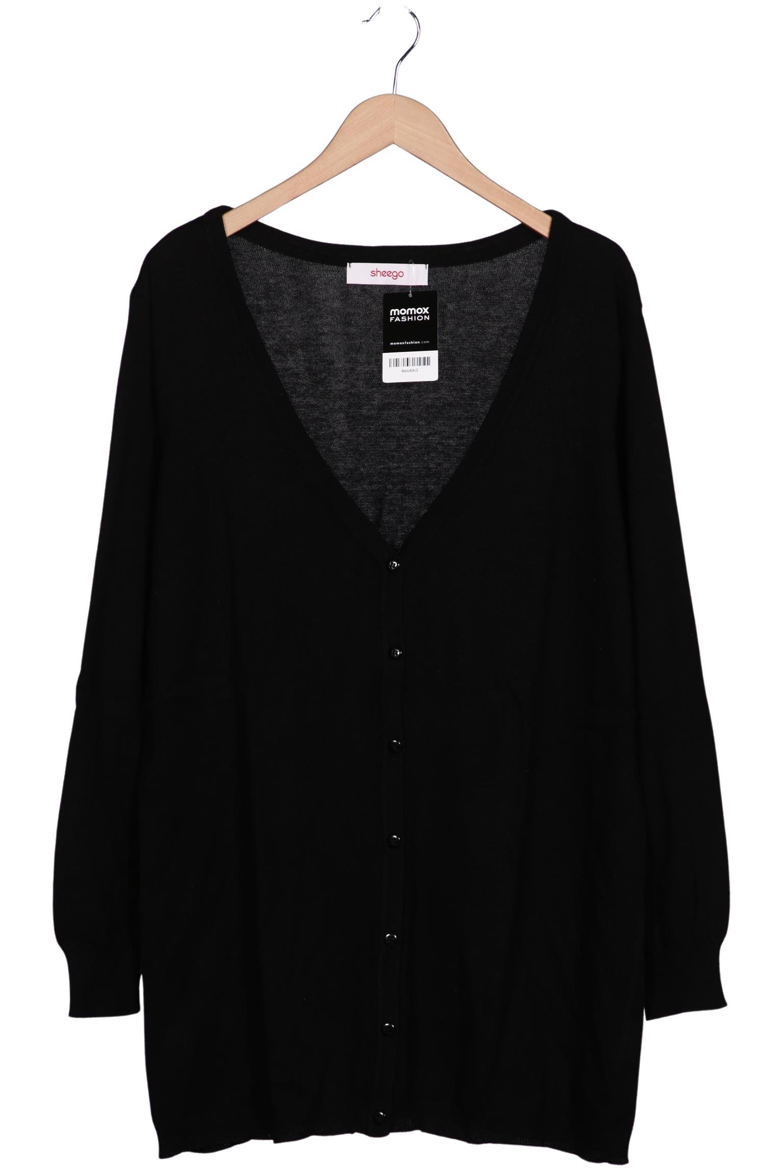 

sheego Damen Strickjacke, schwarz, Gr. 44