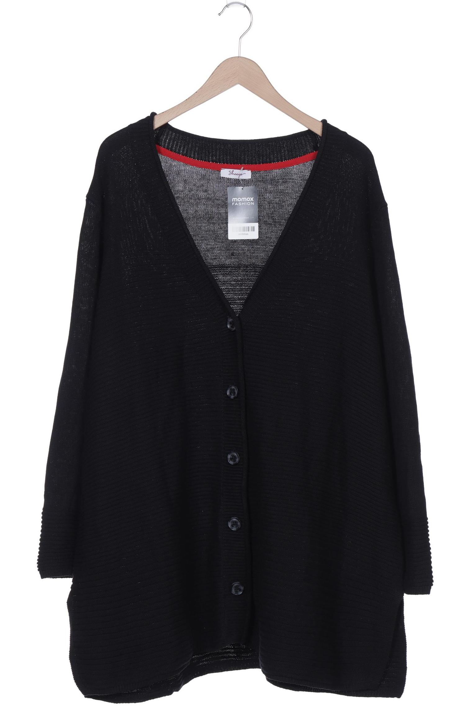 

sheego Damen Strickjacke, schwarz, Gr. 52