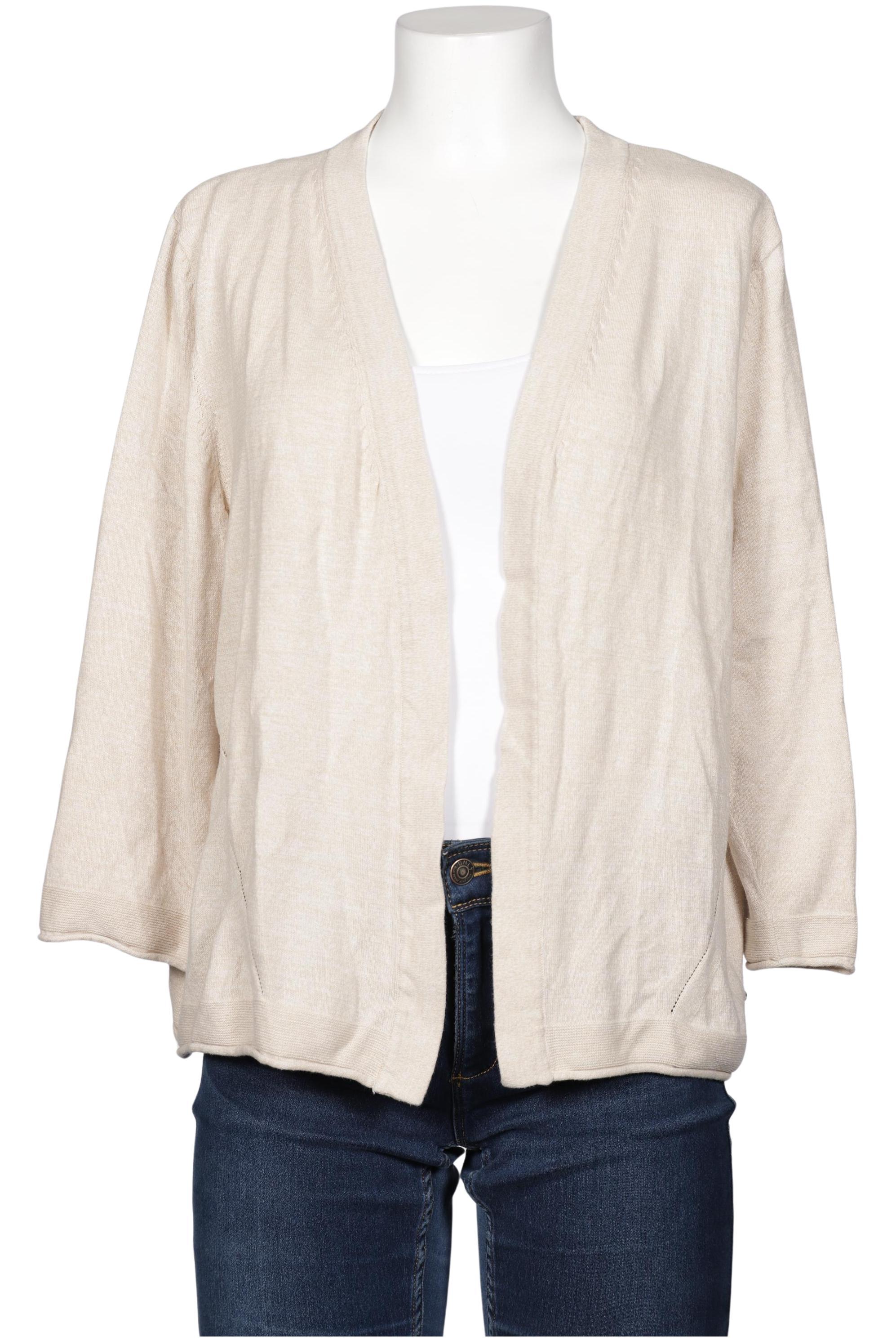 

sheego Damen Strickjacke, beige, Gr. 48