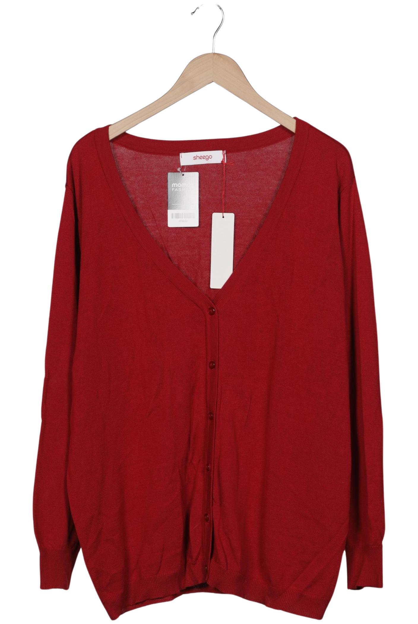 

sheego Damen Strickjacke, rot, Gr. 48
