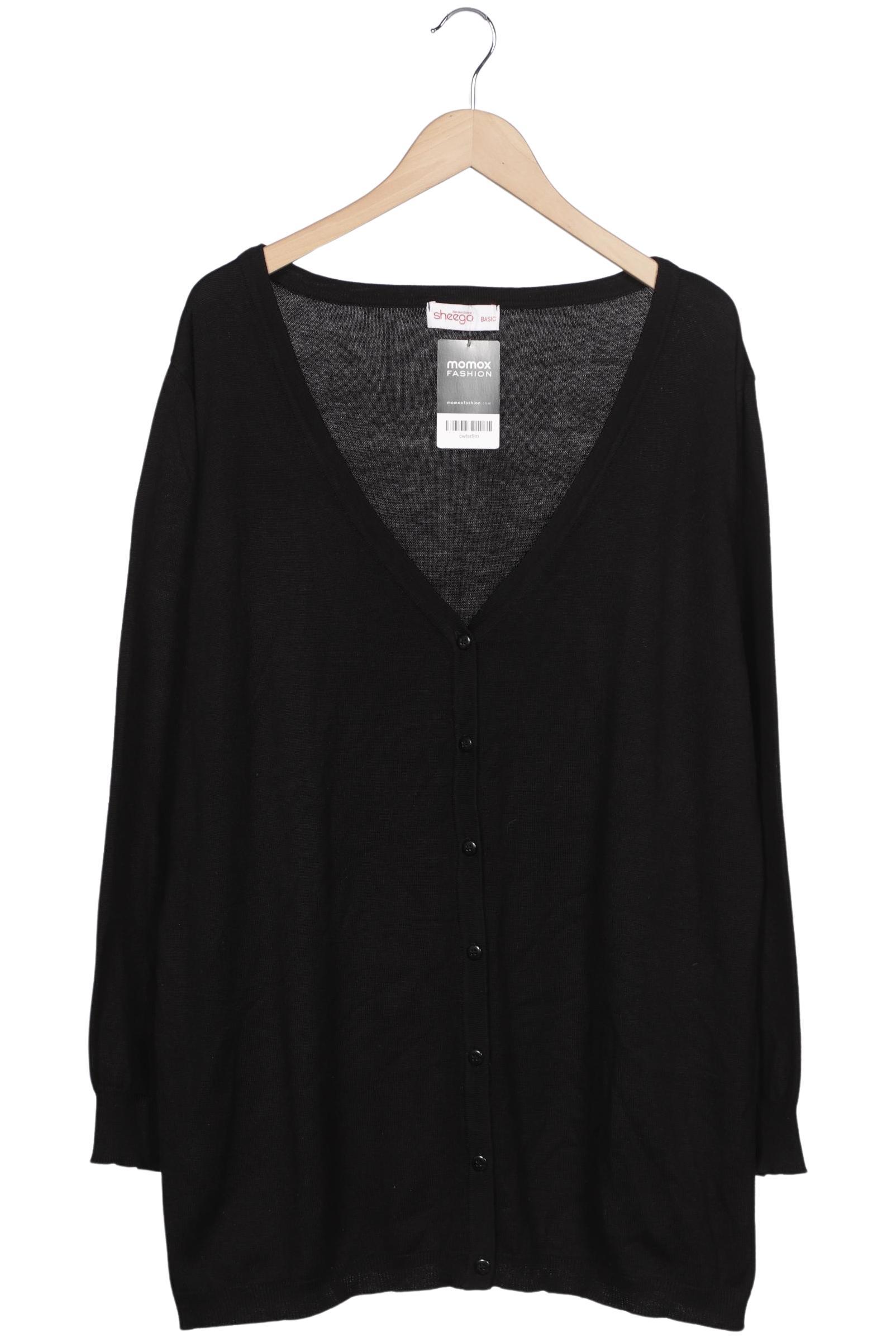 

sheego Damen Strickjacke, schwarz, Gr. 48