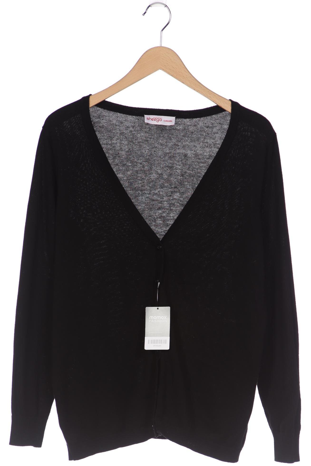 

sheego Damen Strickjacke, schwarz