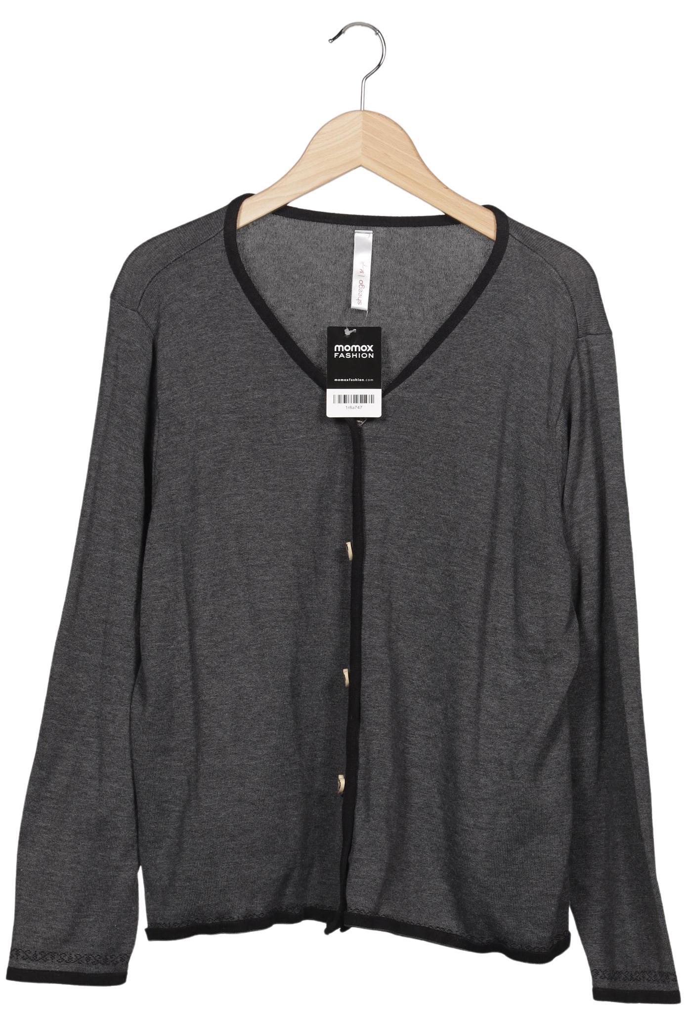 

sheego Damen Strickjacke, grau, Gr. 52