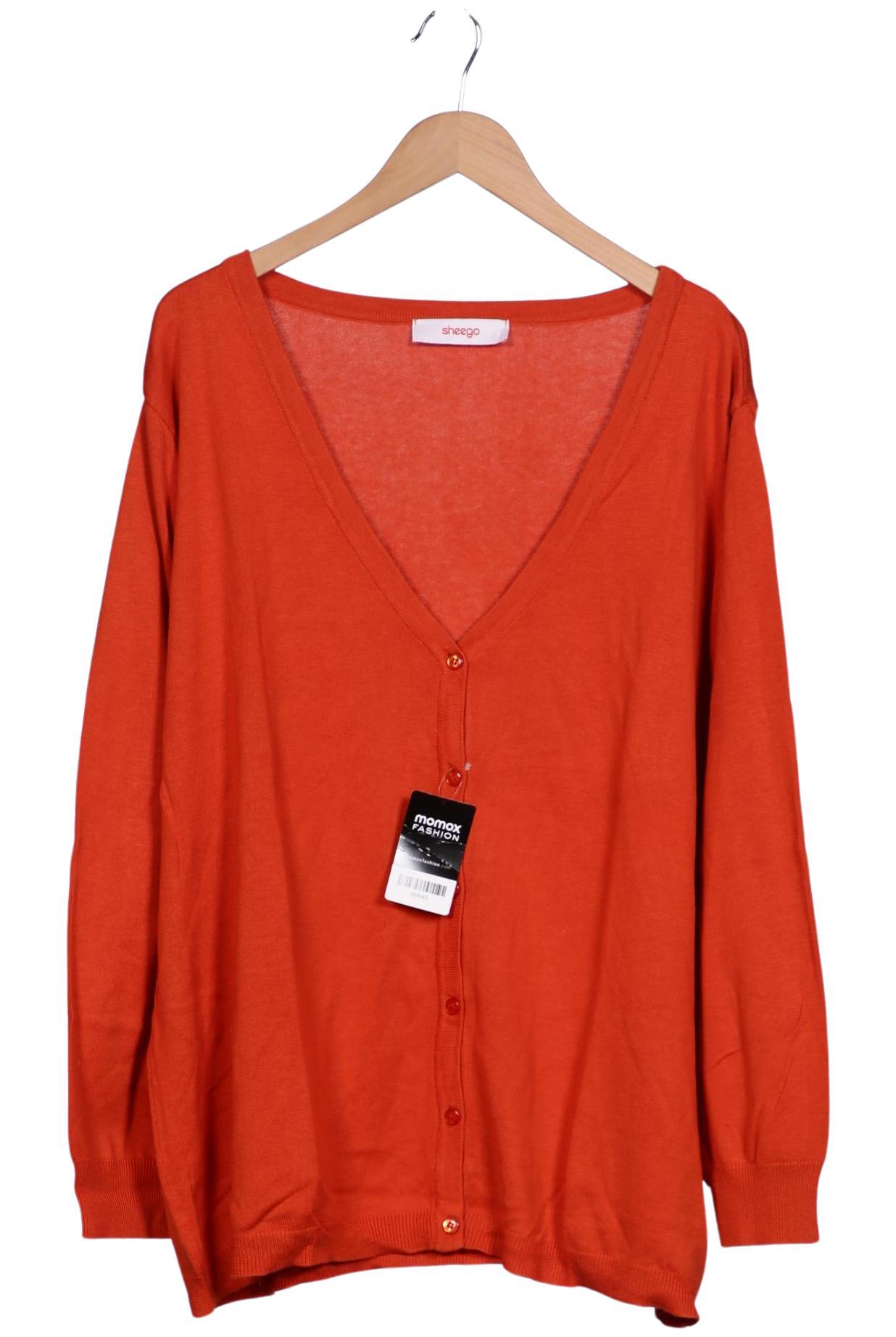 

sheego Damen Strickjacke, orange, Gr. 52