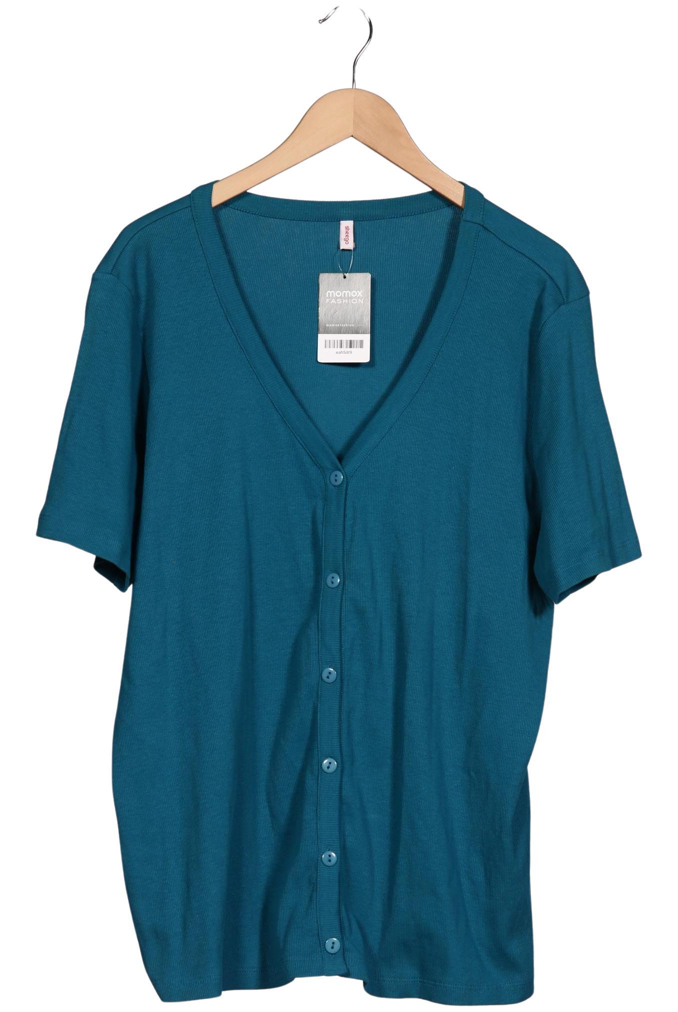 

sheego Damen Strickjacke, türkis, Gr. 52