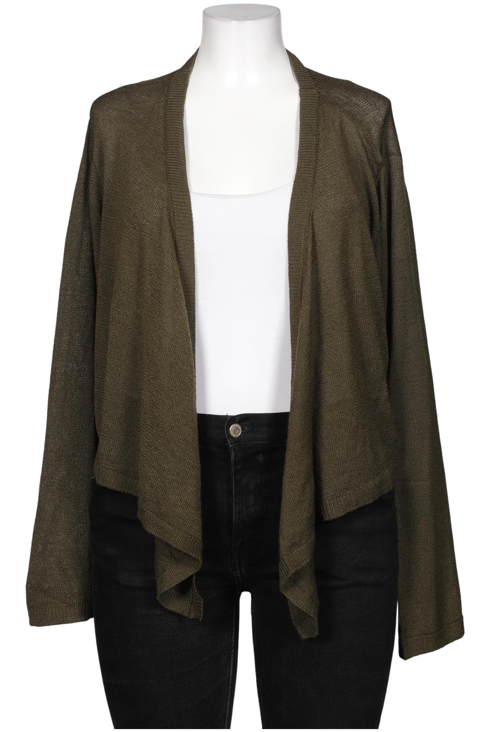 

sheego Damen Strickjacke, grün, Gr. 52