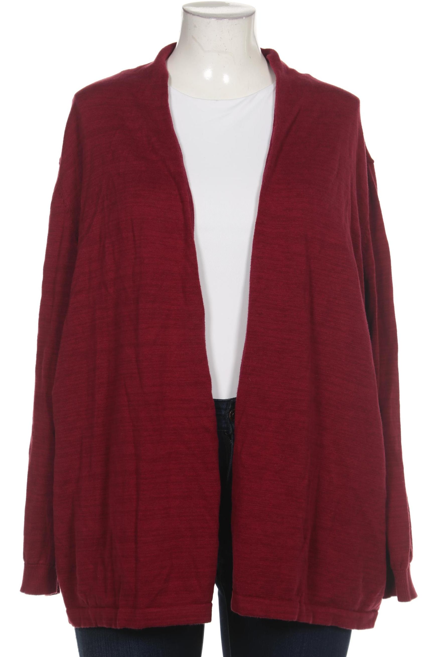 

sheego Damen Strickjacke, bordeaux, Gr. 48