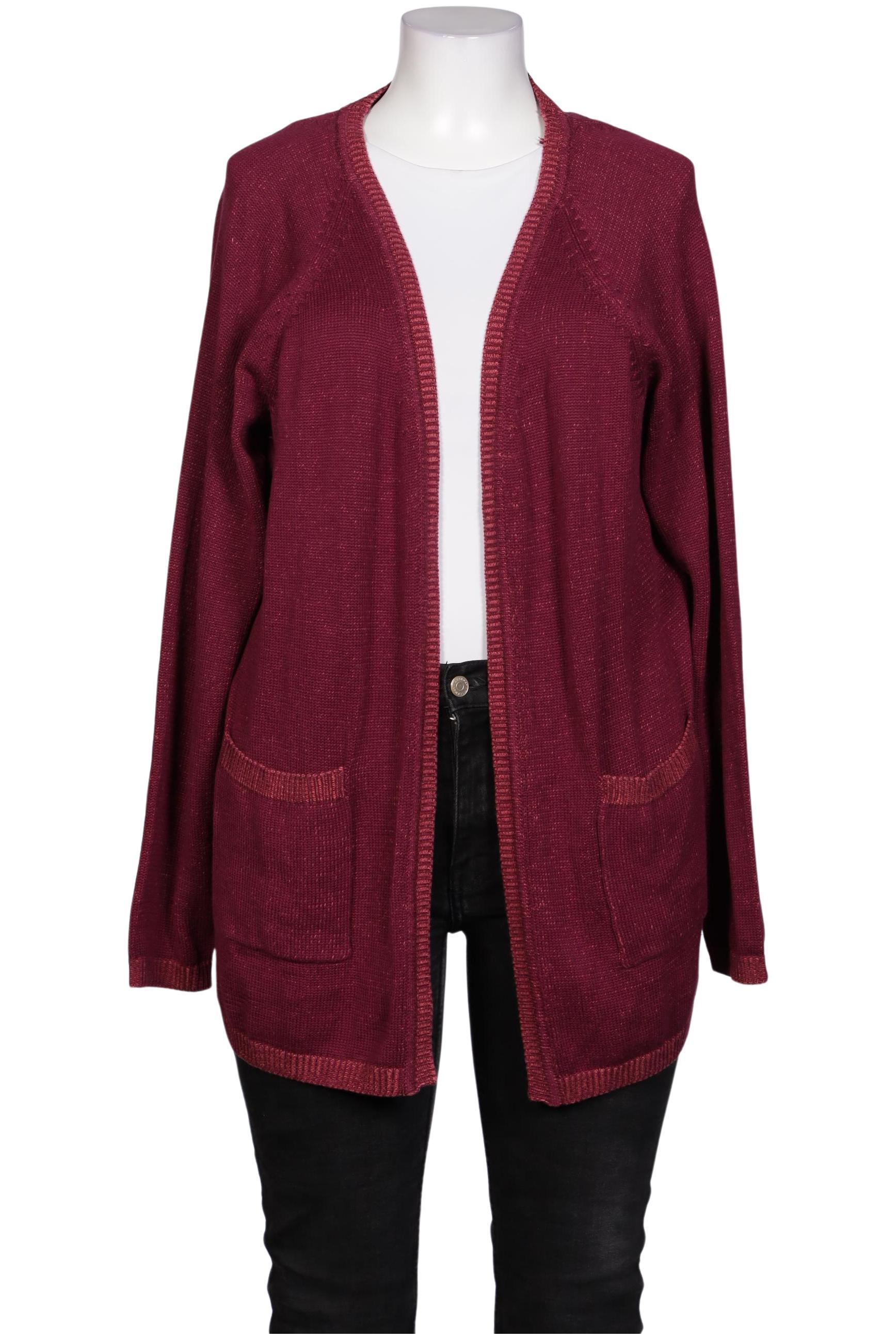 

sheego Damen Strickjacke, bordeaux, Gr. 44