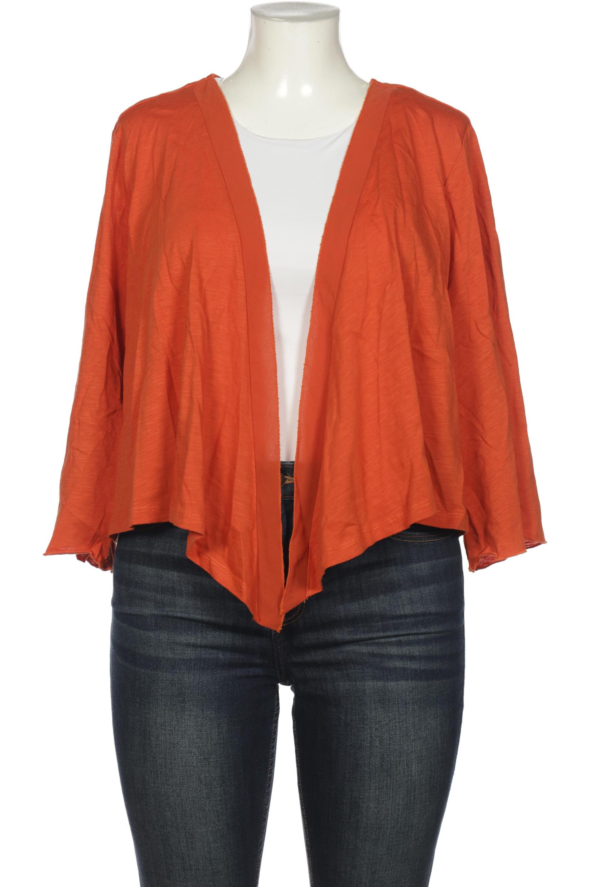 

sheego Damen Strickjacke, orange, Gr. 52