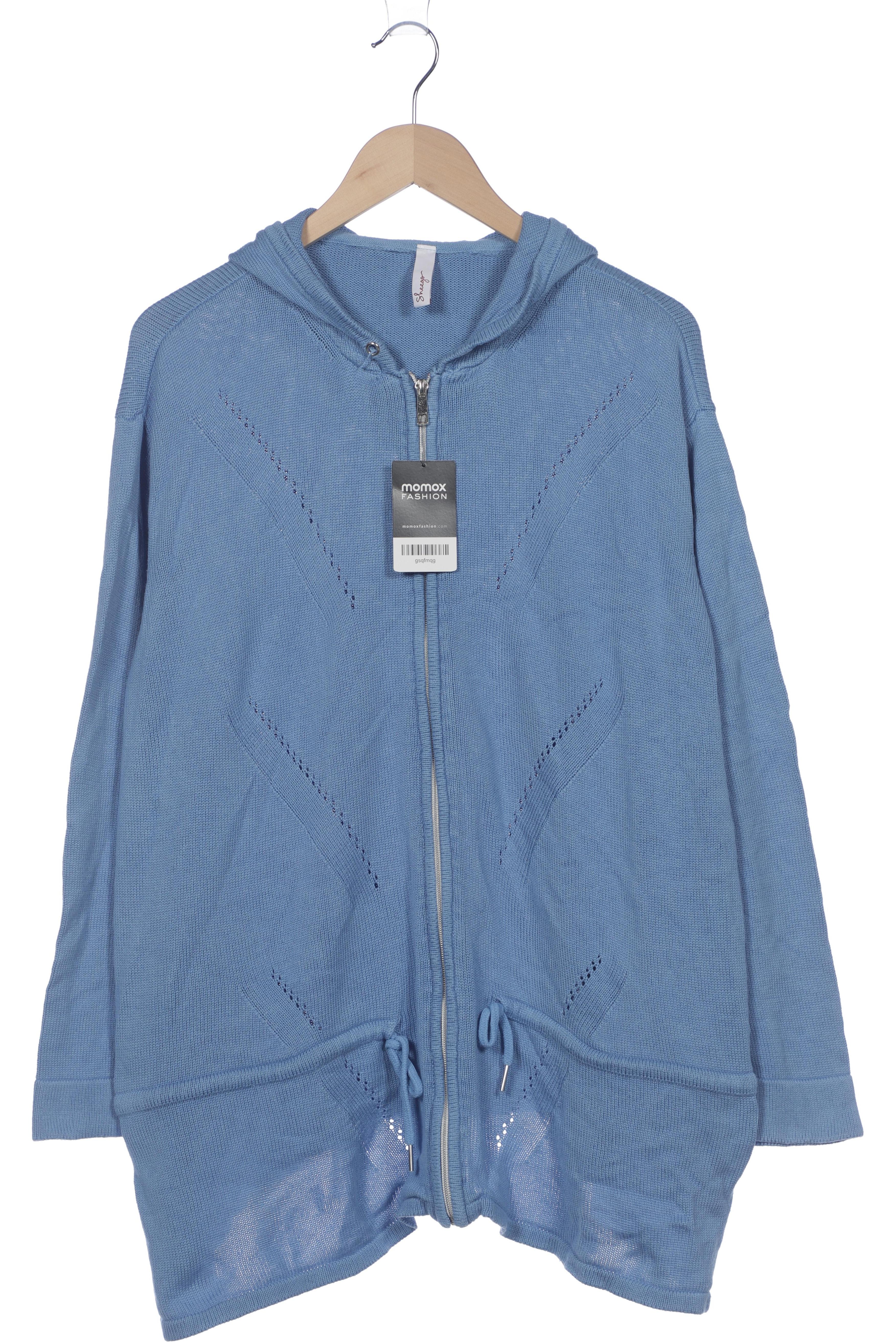

sheego Damen Strickjacke, blau, Gr. 56