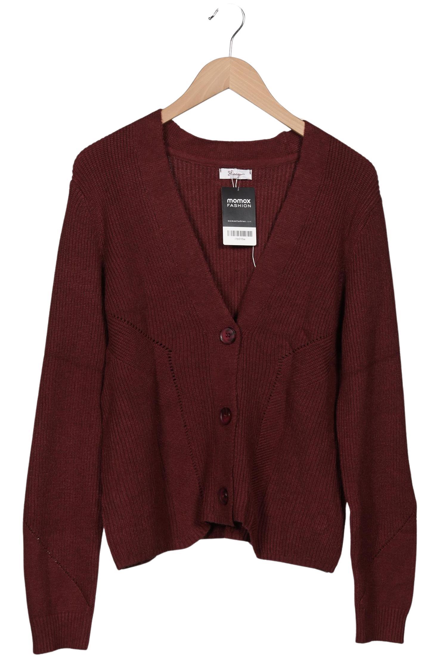 

sheego Damen Strickjacke, bordeaux, Gr. 40