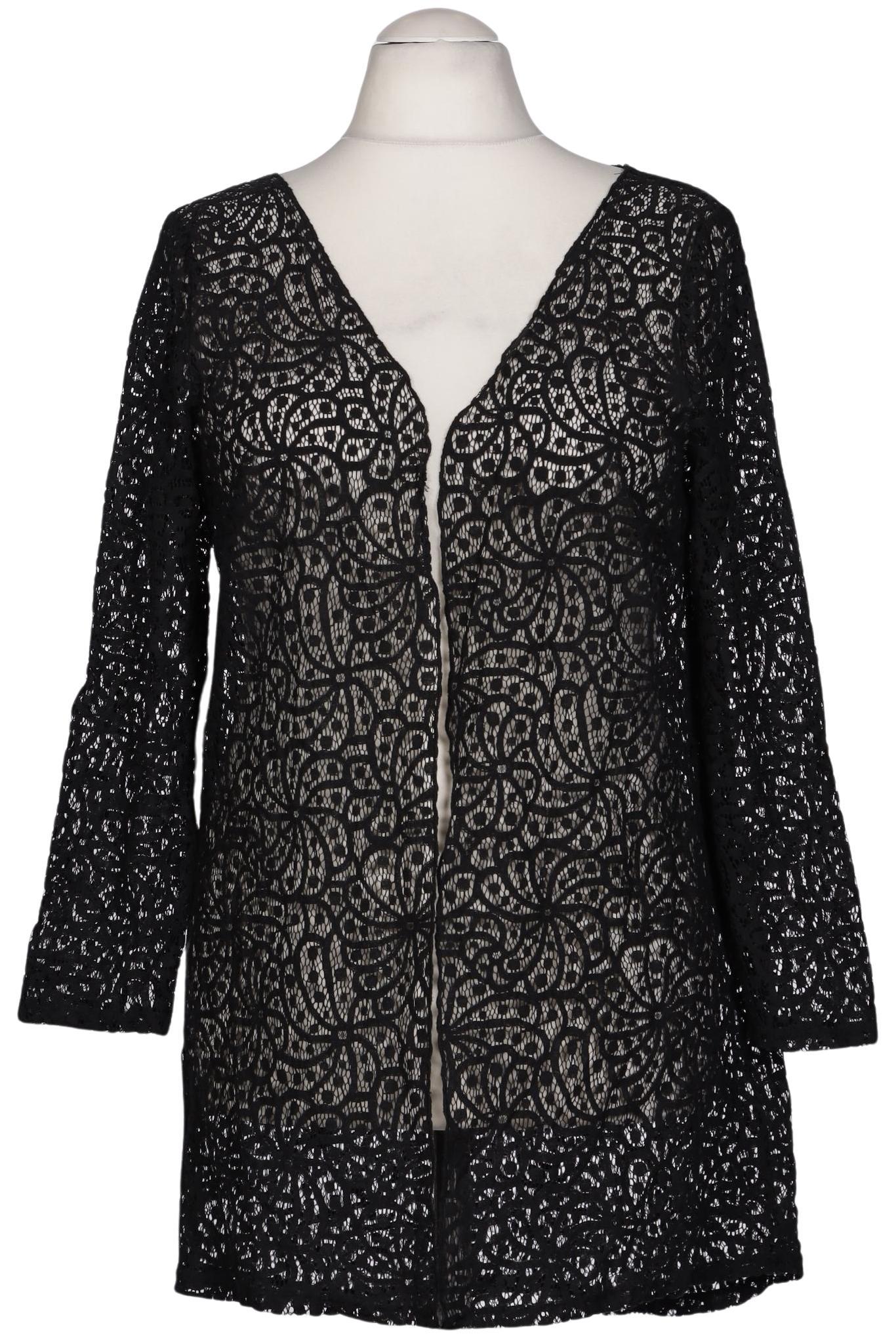 

sheego Damen Strickjacke, schwarz, Gr. 44