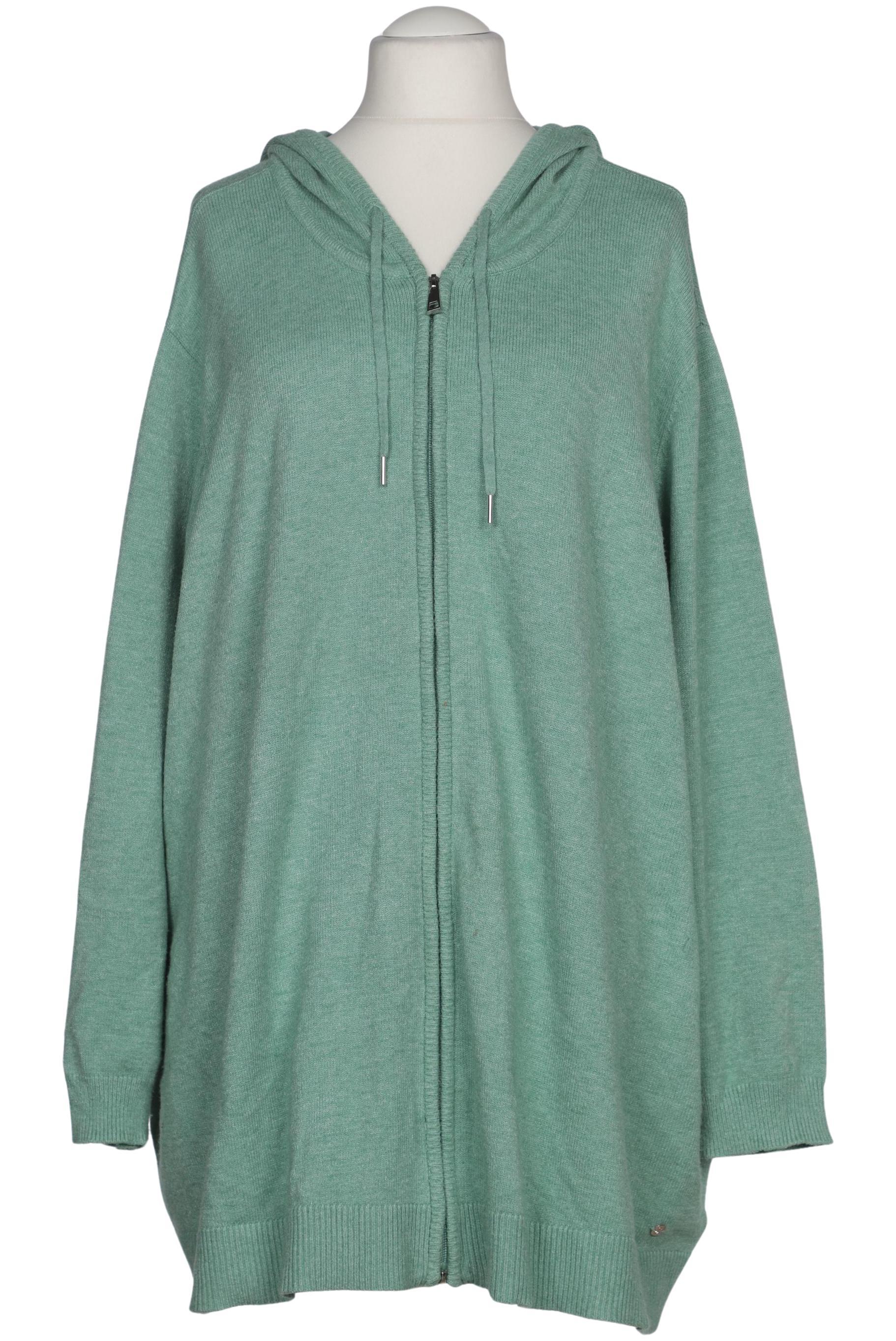 

sheego Damen Strickjacke, grün, Gr. 56