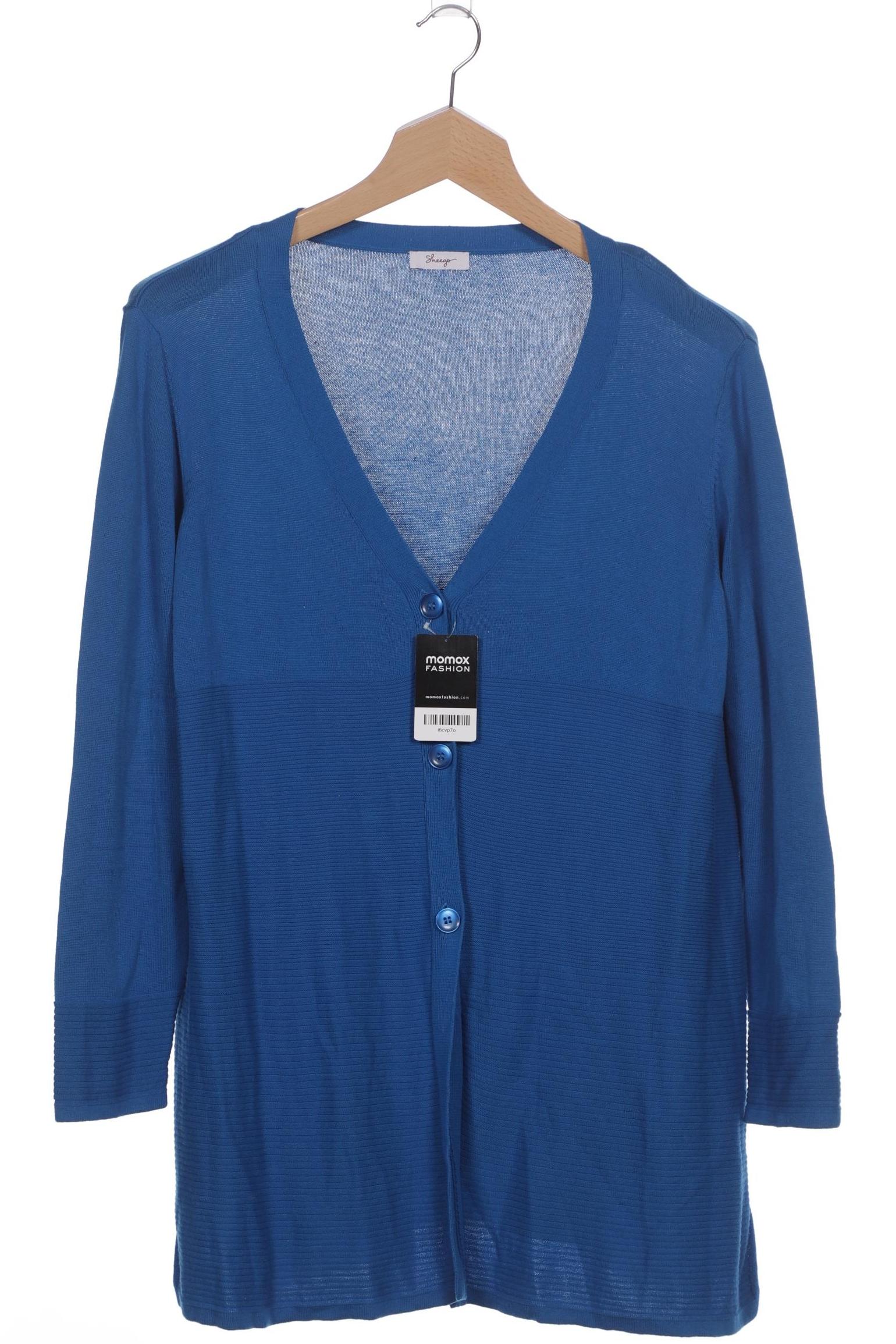 

sheego Damen Strickjacke, blau, Gr. 48