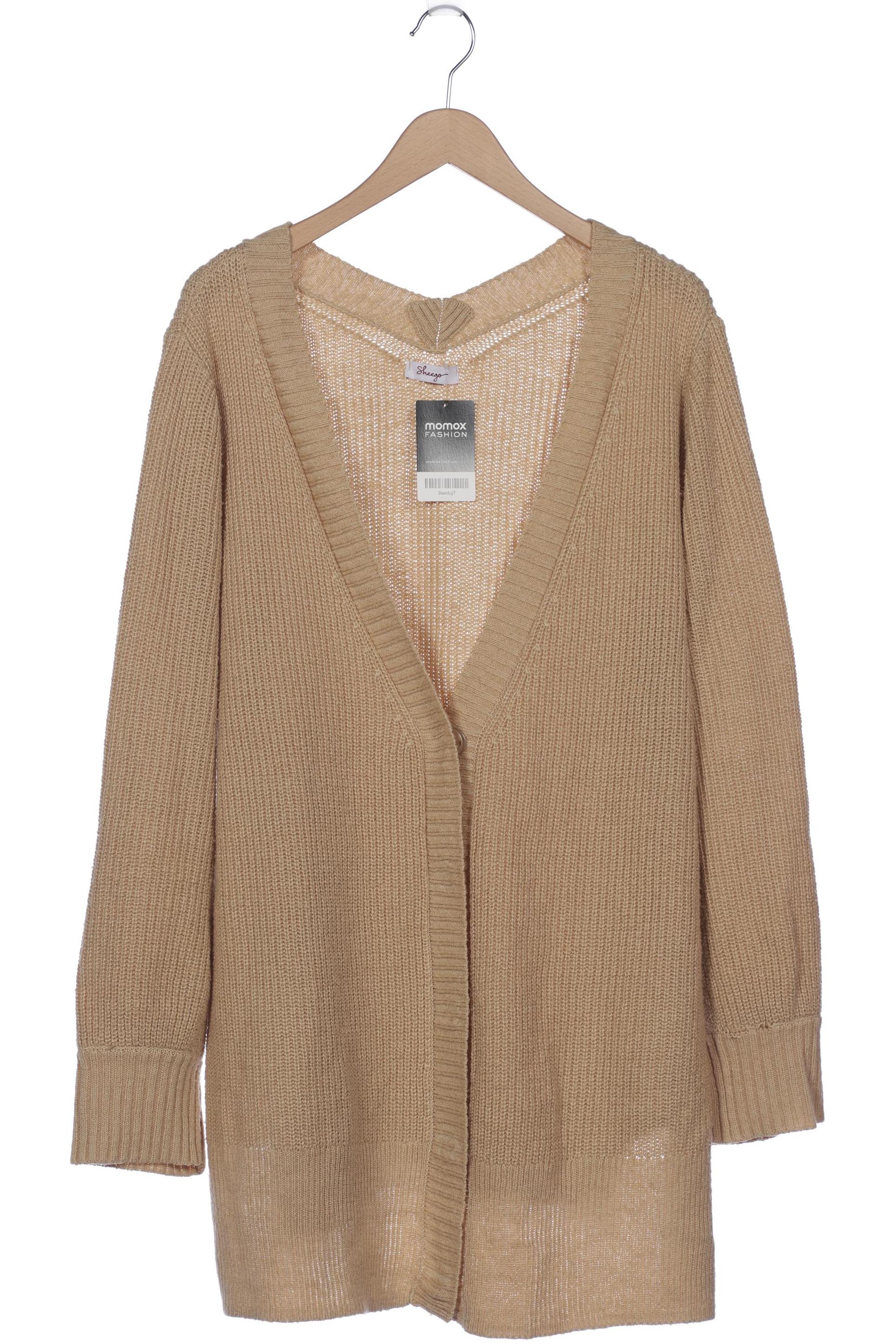 

sheego Damen Strickjacke, beige, Gr. 44