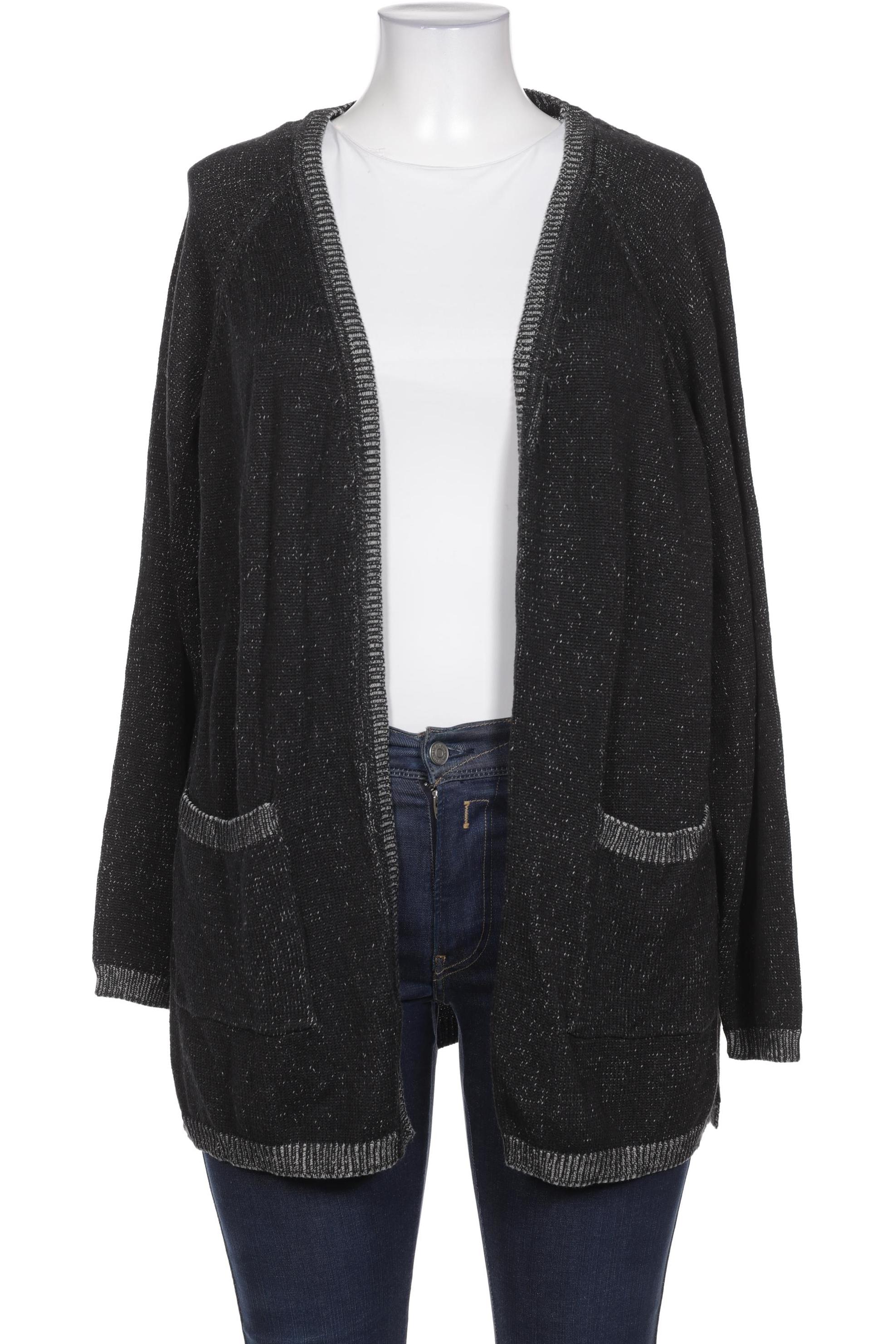 

sheego Damen Strickjacke, schwarz, Gr. 48
