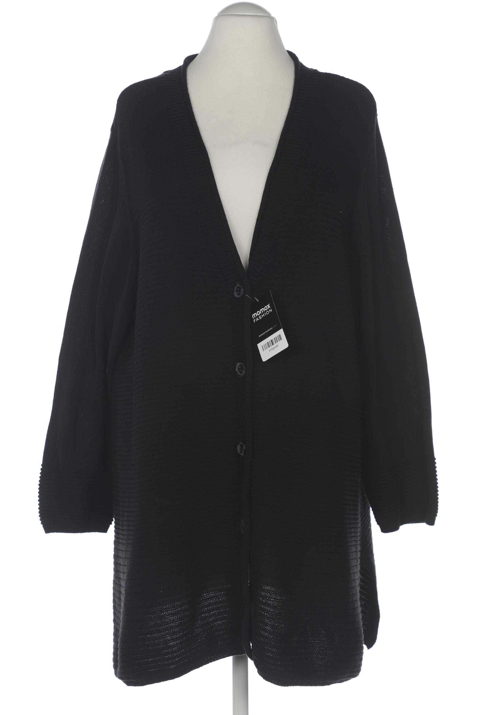 

sheego Damen Strickjacke, schwarz, Gr. 52