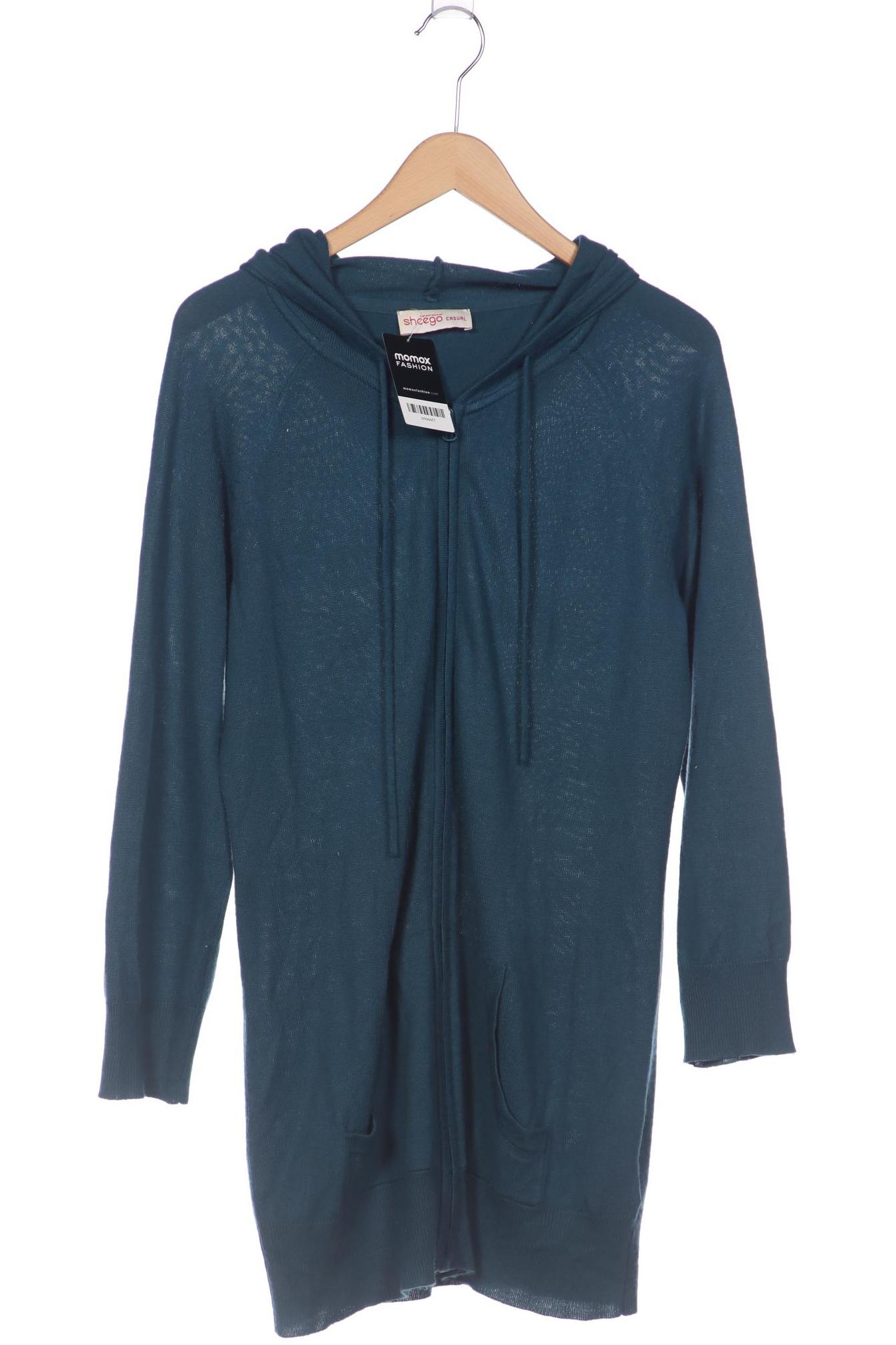 

sheego Damen Strickjacke, türkis, Gr. 40