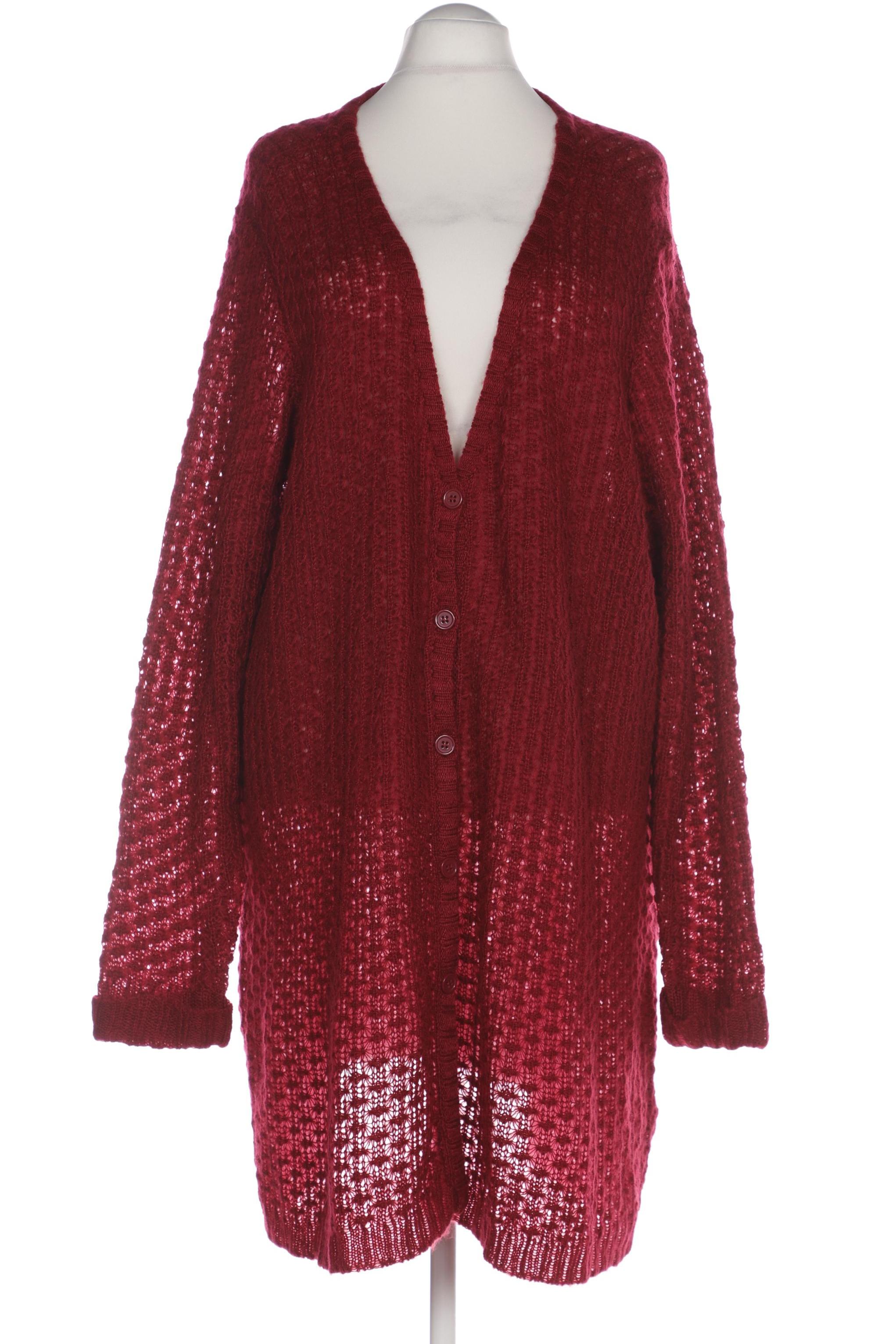 

sheego Damen Strickjacke, bordeaux, Gr. 56