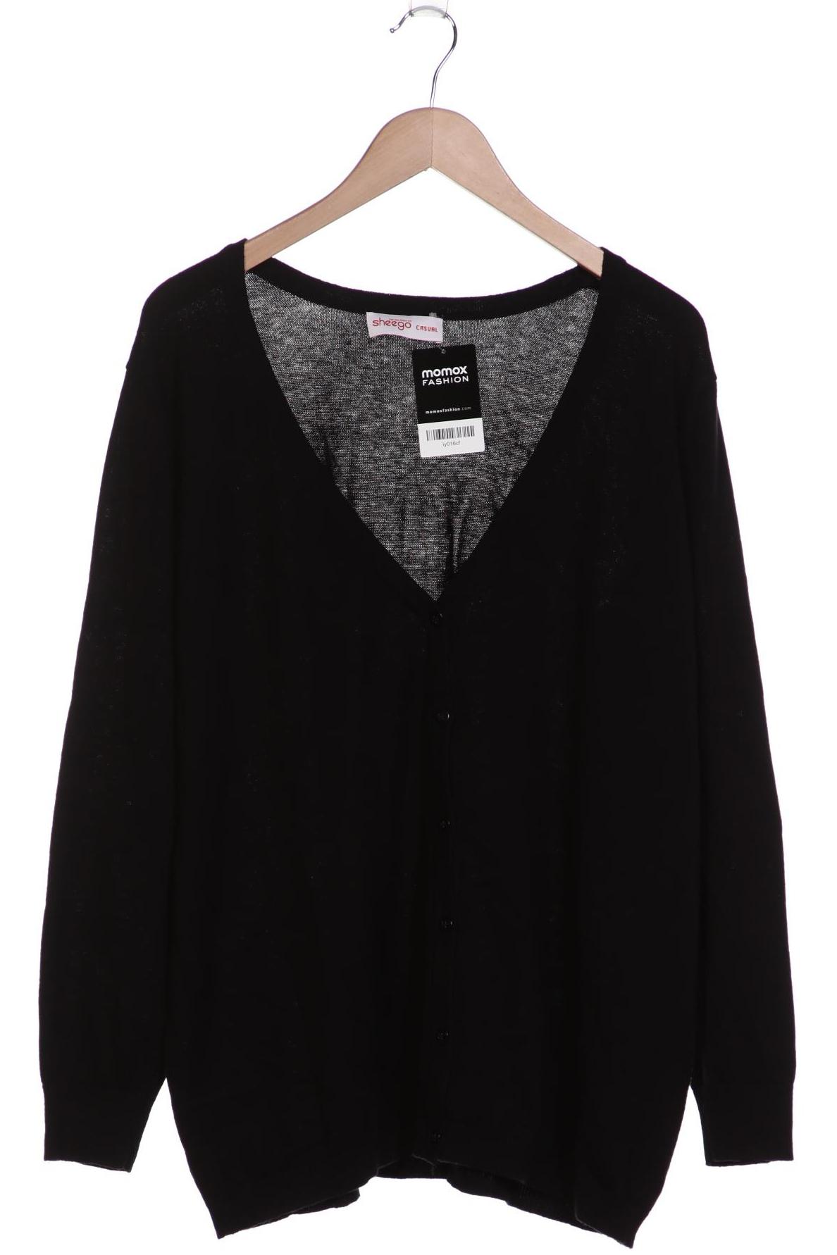 

sheego Damen Strickjacke, schwarz, Gr. 48
