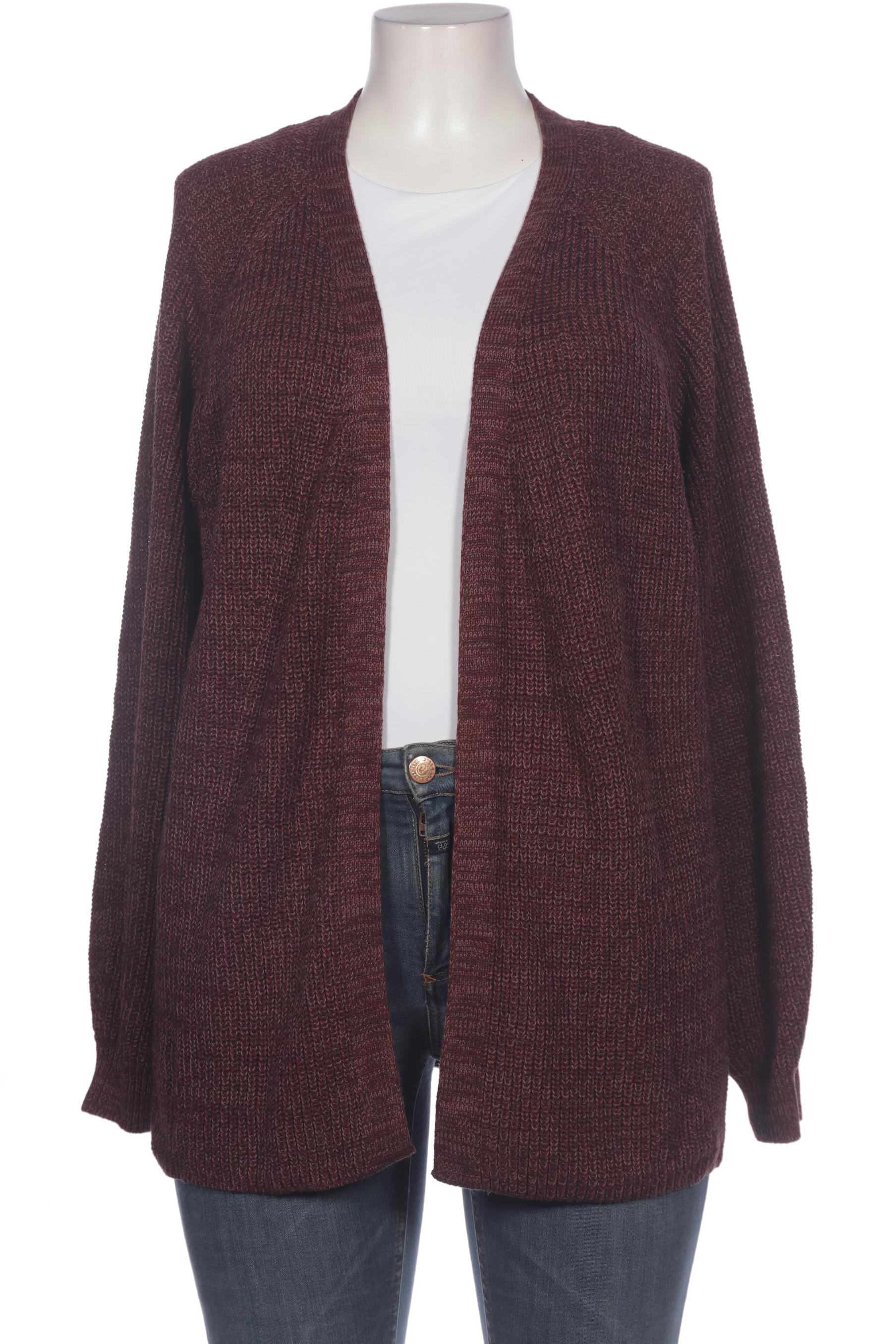 

sheego Damen Strickjacke, bordeaux, Gr. 48