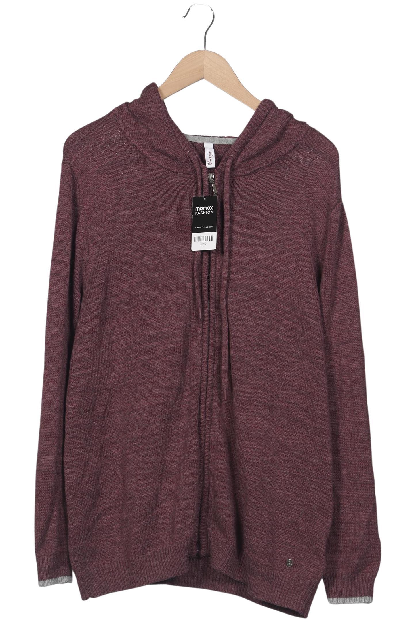 

sheego Damen Strickjacke, bordeaux, Gr. 44