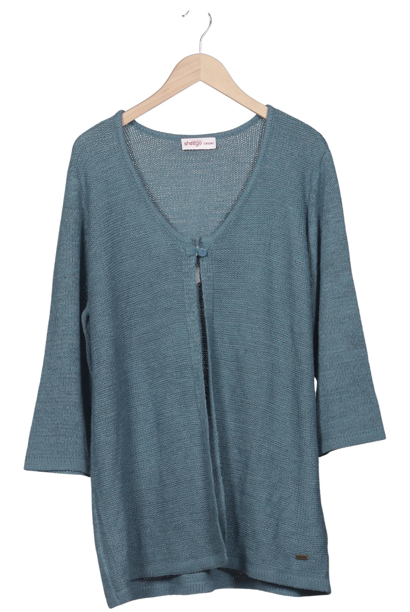 

sheego Damen Strickjacke, türkis, Gr. 48