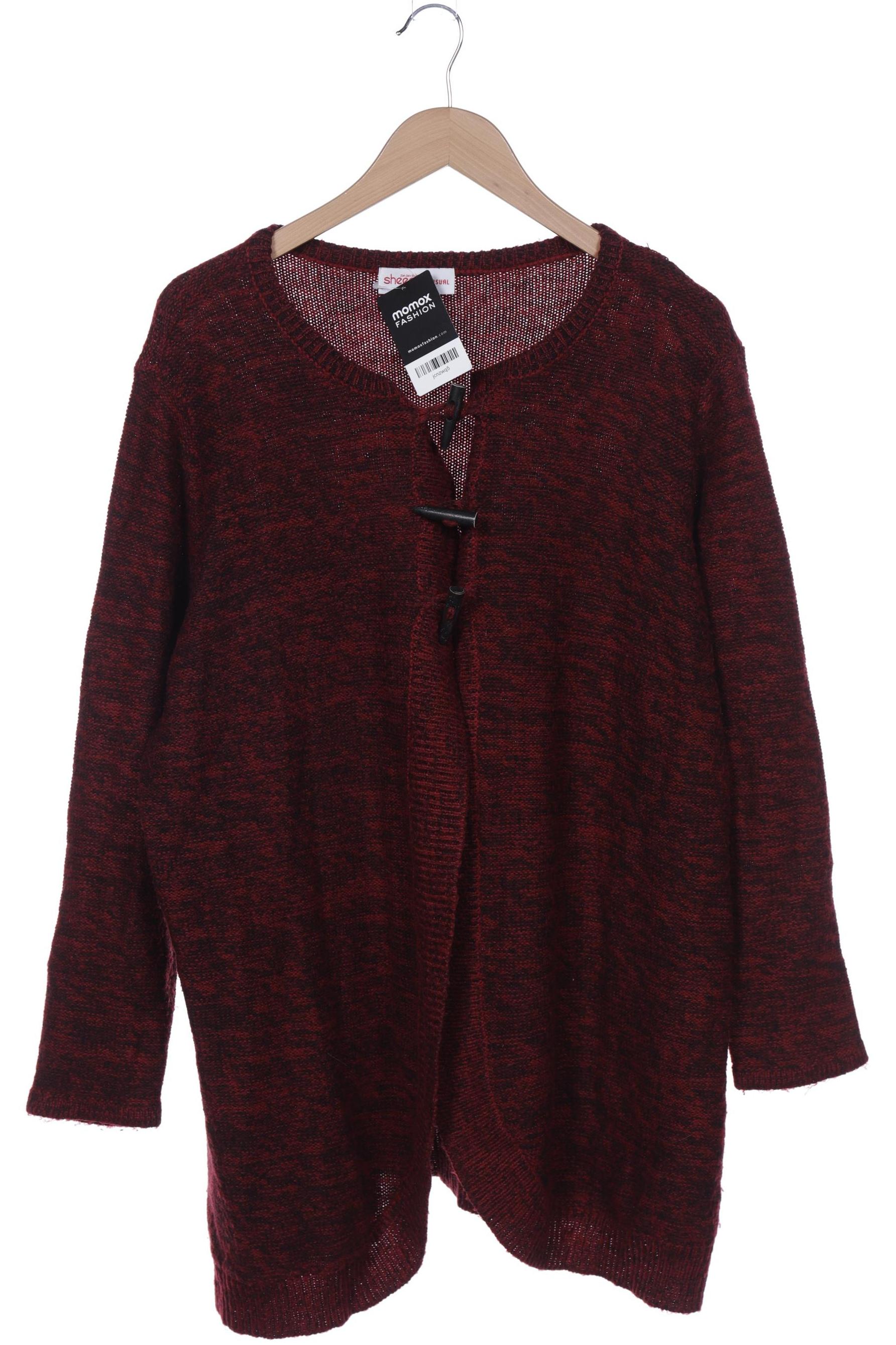 

sheego Damen Strickjacke, bordeaux, Gr. 52