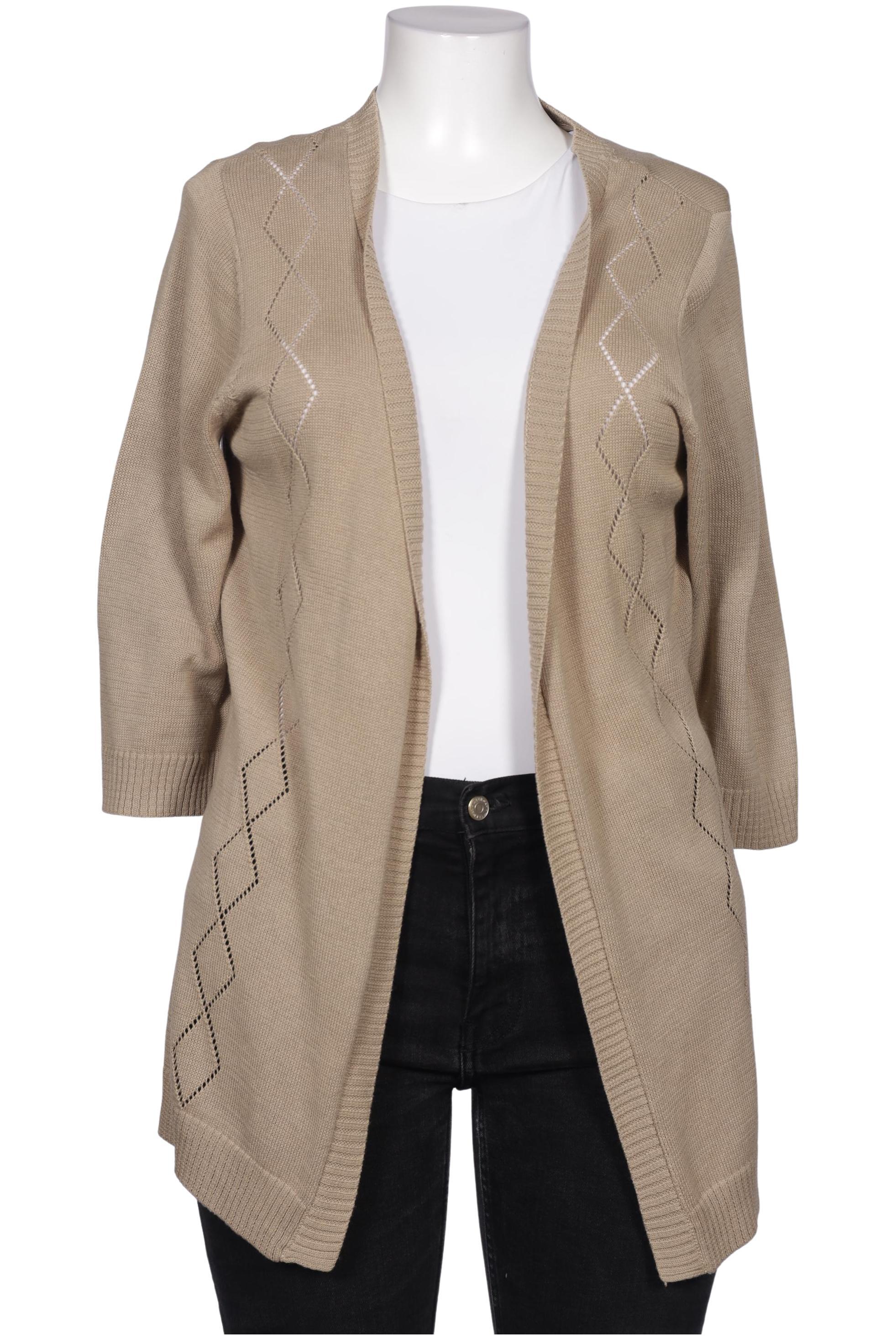 

sheego Damen Strickjacke, beige, Gr. 44