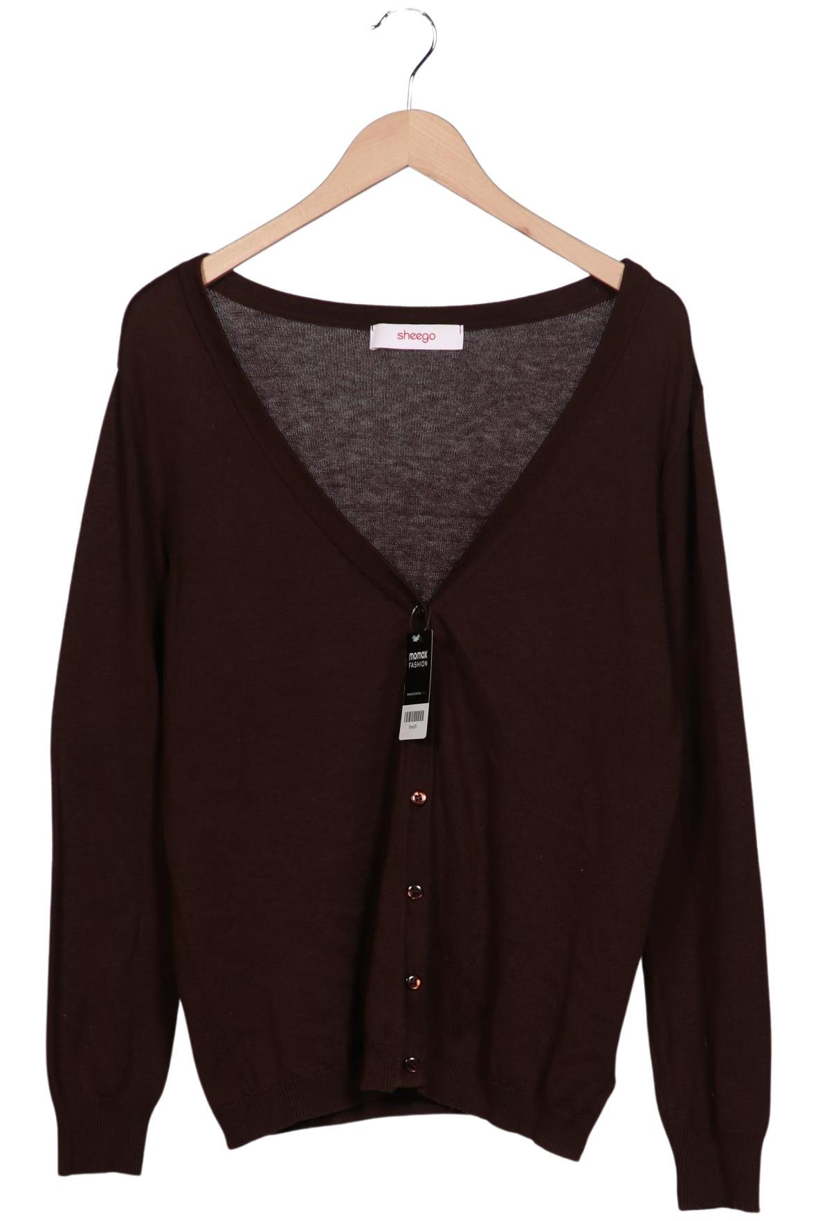 

sheego Damen Strickjacke, braun, Gr. 40