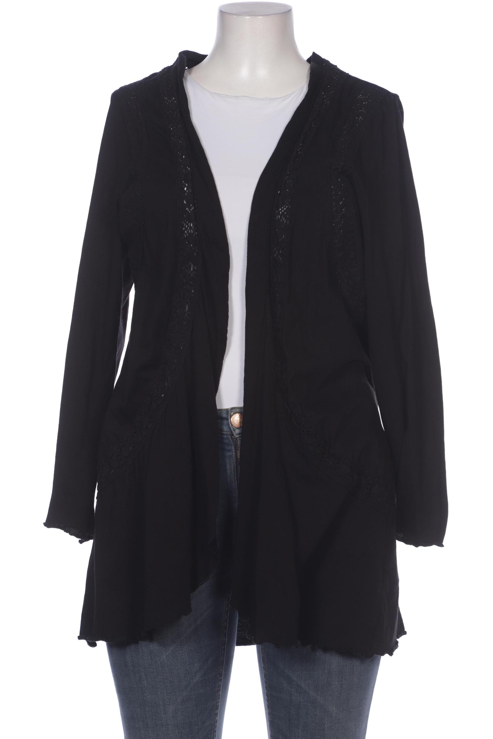 

sheego Damen Strickjacke, schwarz, Gr. 44
