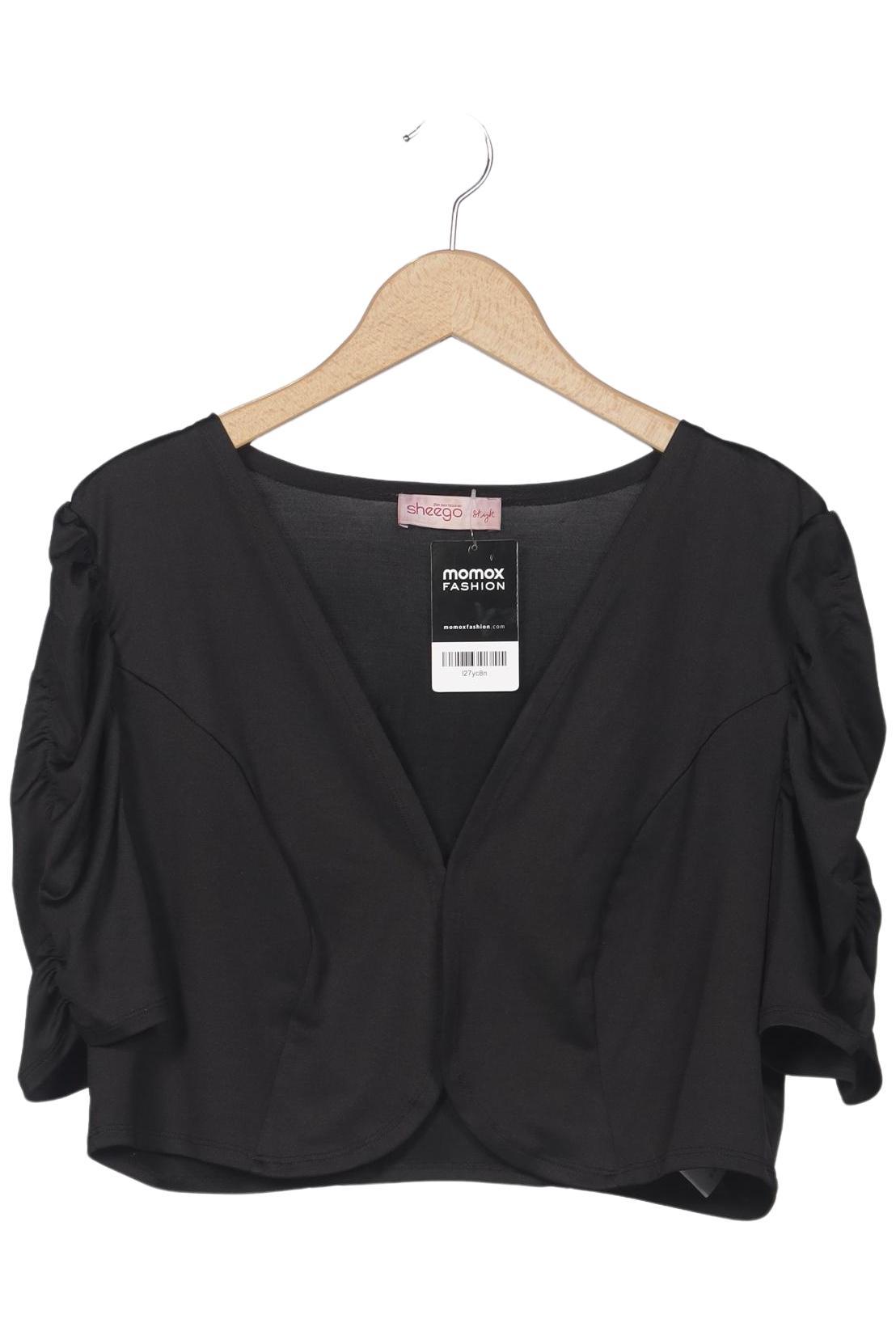 

sheego Damen Strickjacke, schwarz, Gr. 46