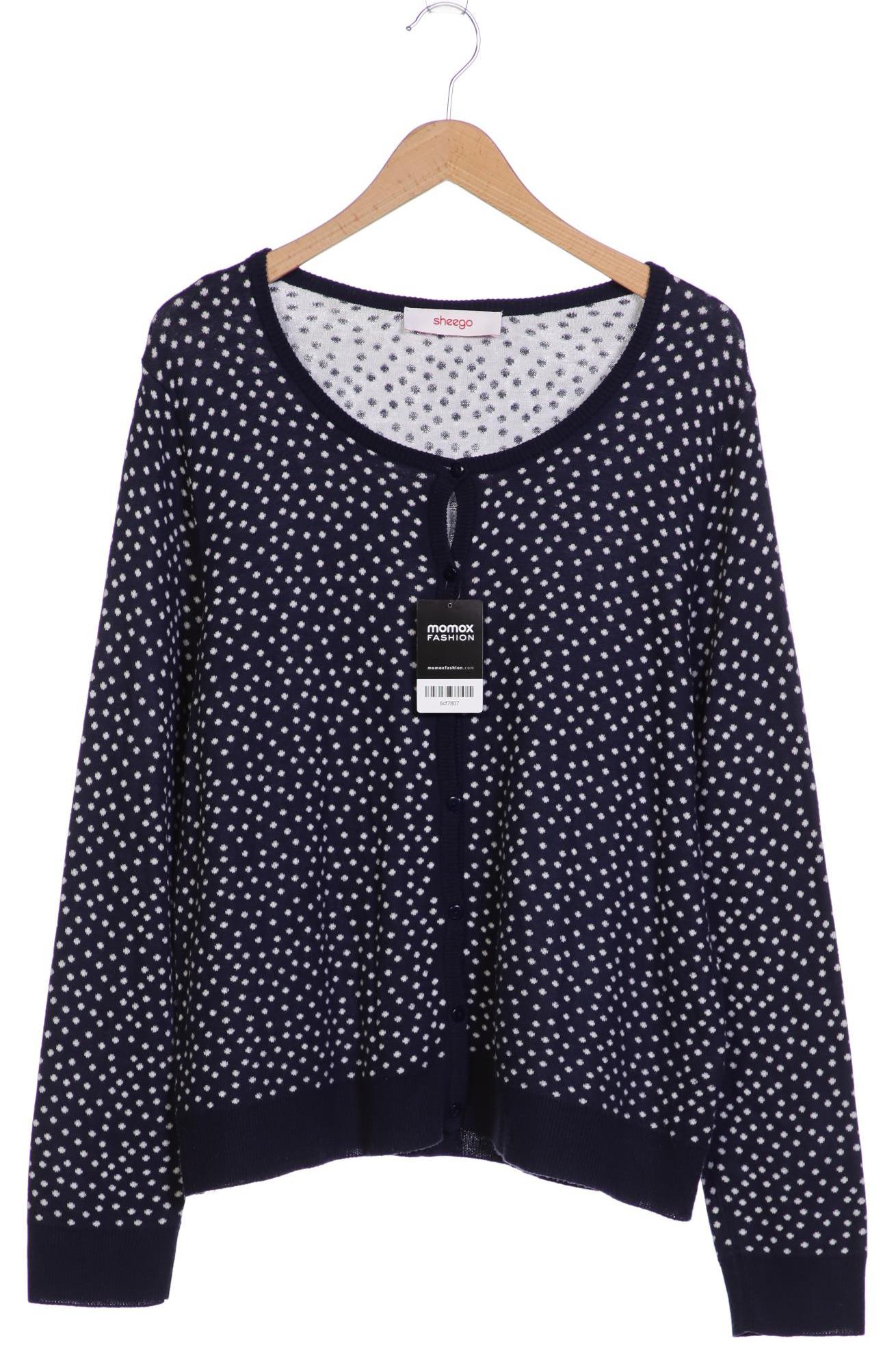 

sheego Damen Strickjacke, marineblau, Gr. 44