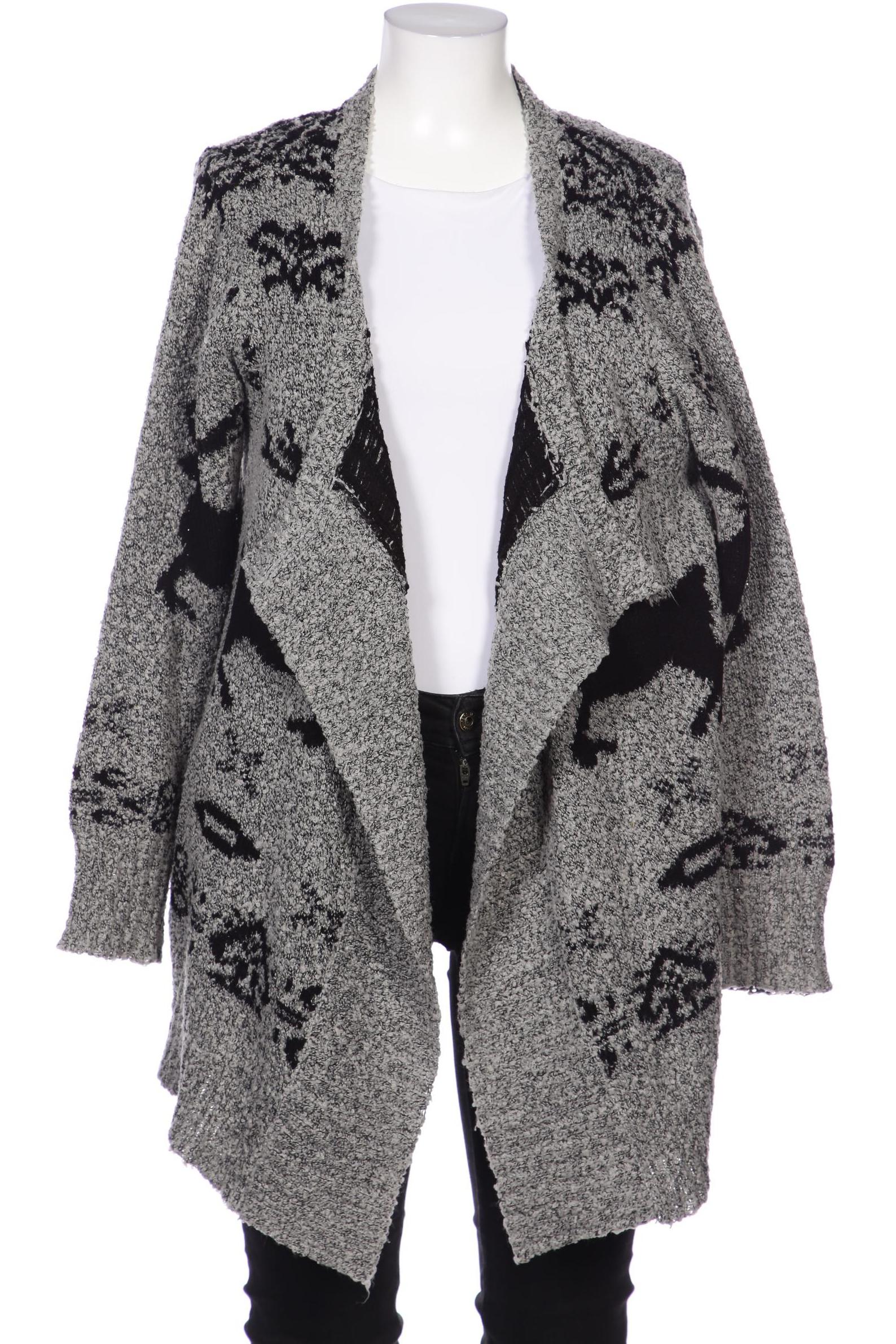 

sheego Damen Strickjacke, grau, Gr. 48