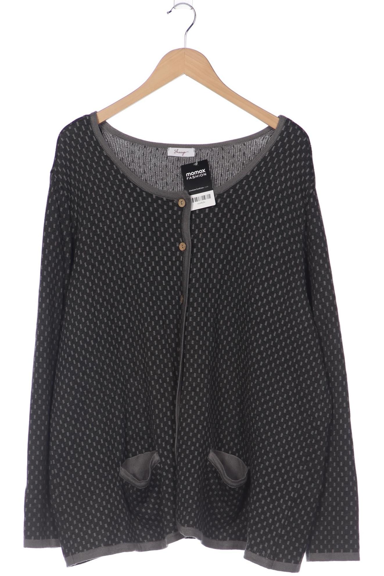 

sheego Damen Strickjacke, grau, Gr. 52