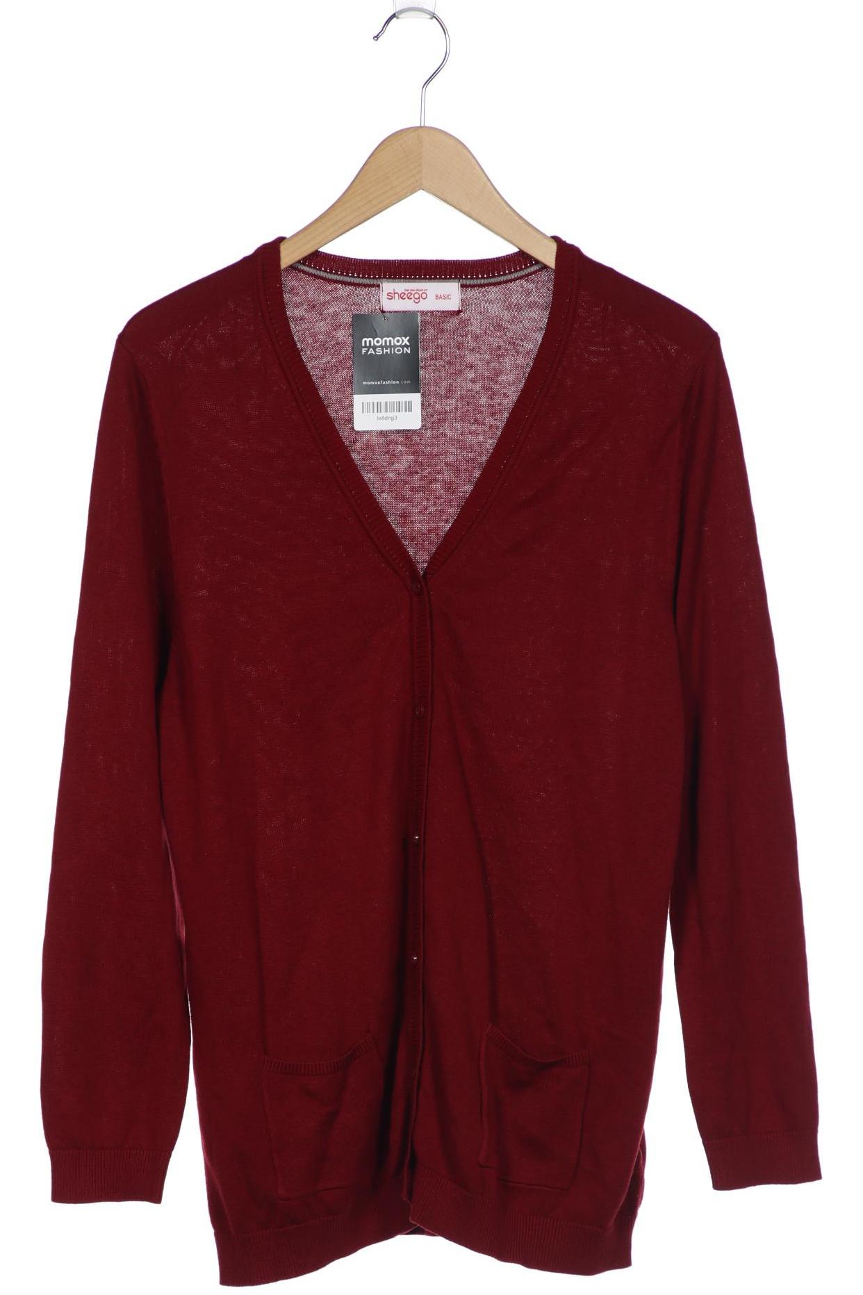 

sheego Damen Strickjacke, bordeaux