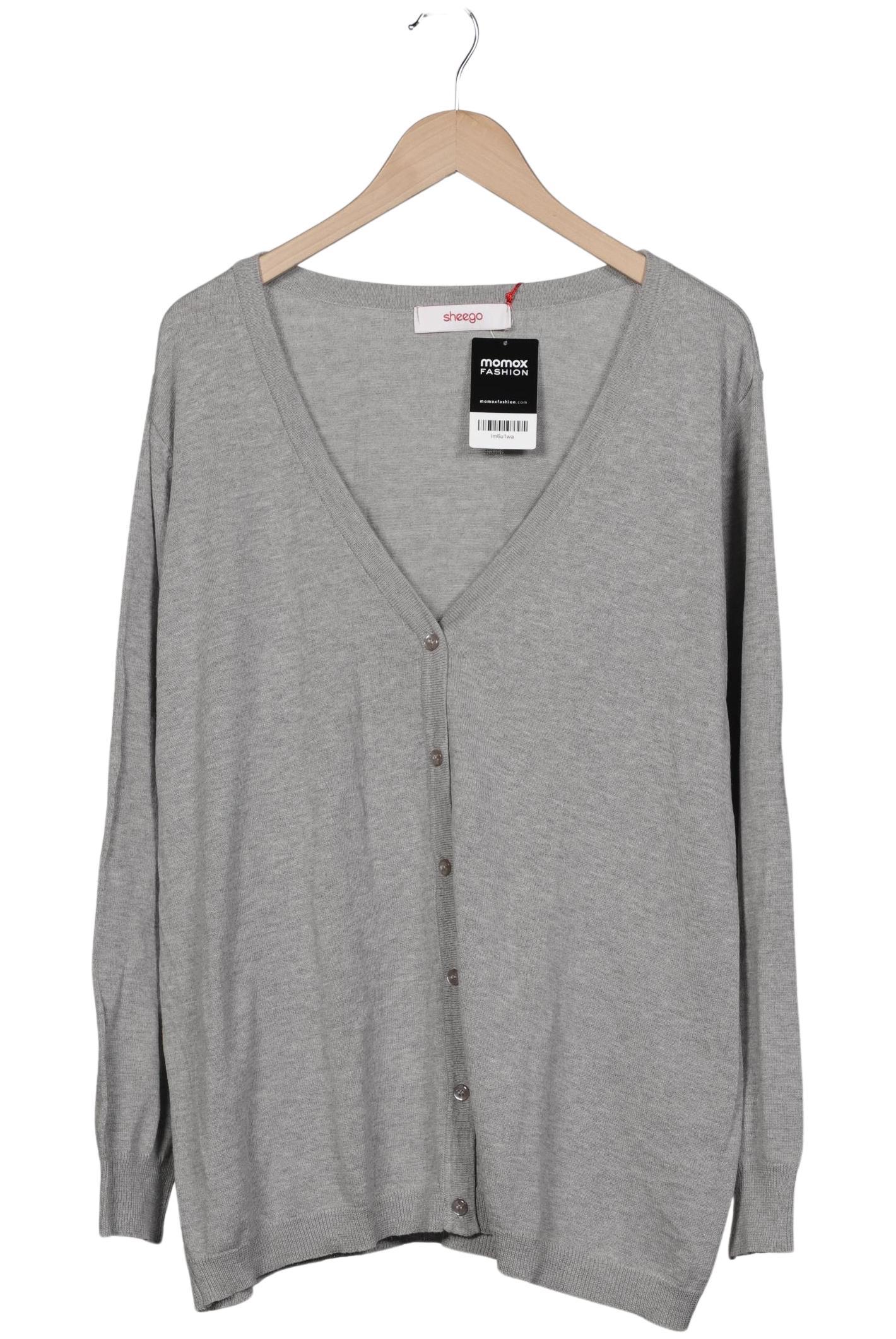 

sheego Damen Strickjacke, grau, Gr. 48
