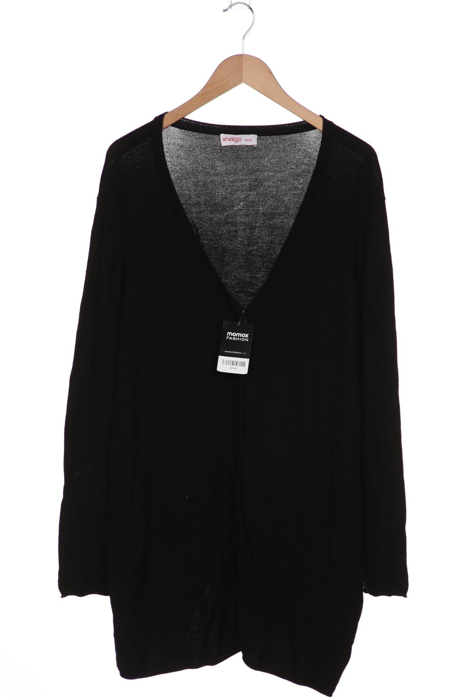 

sheego Damen Strickjacke, schwarz, Gr. 52
