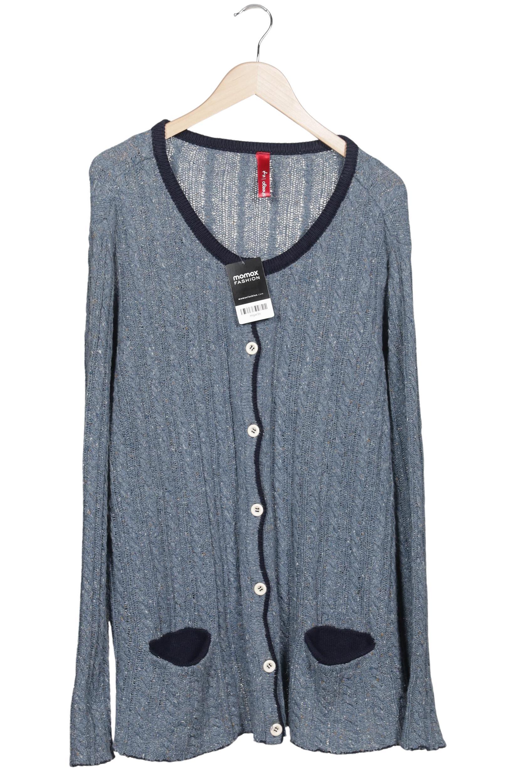 

sheego Damen Strickjacke, hellblau, Gr. 48