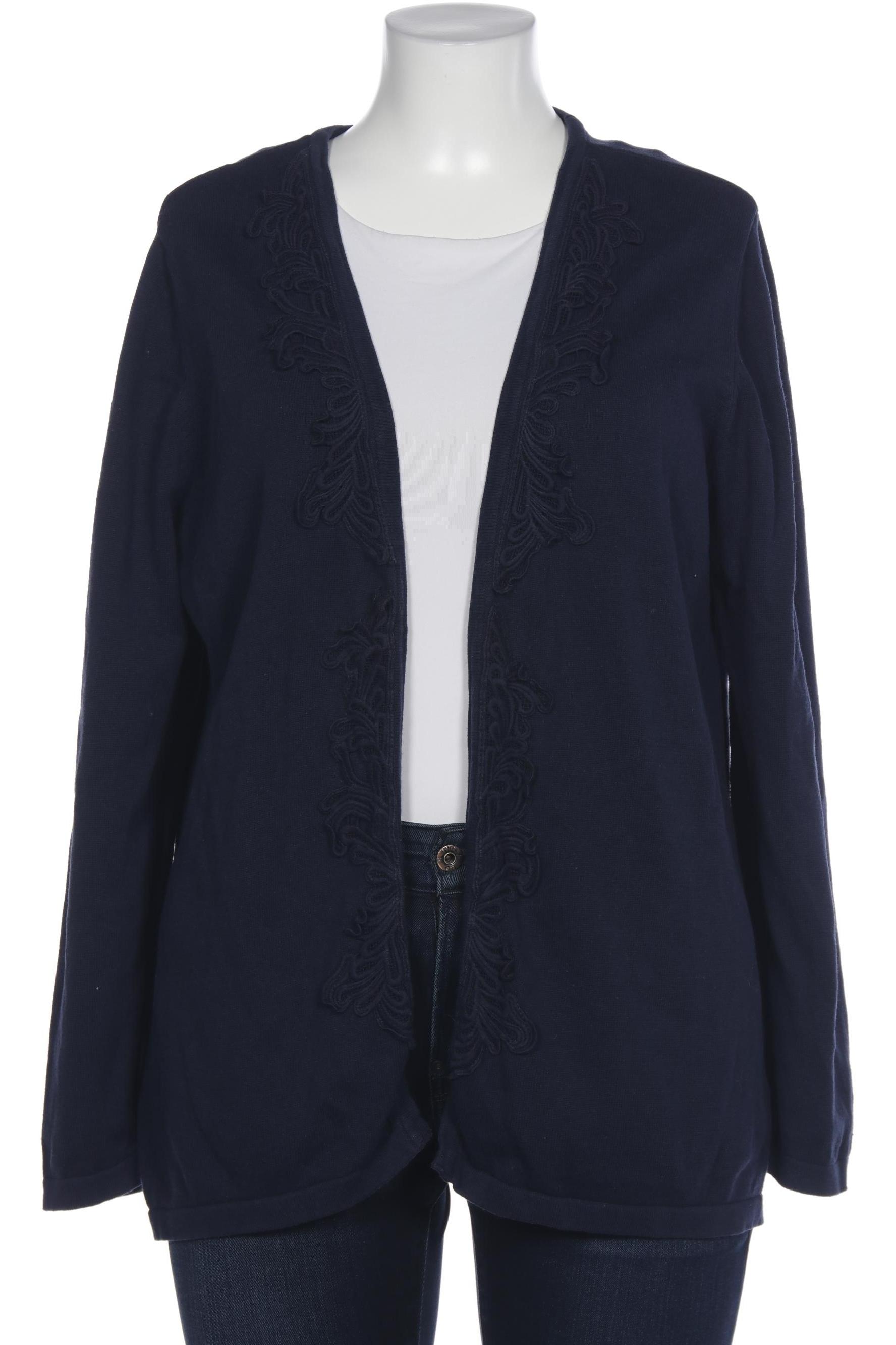 

sheego Damen Strickjacke, marineblau, Gr. 44