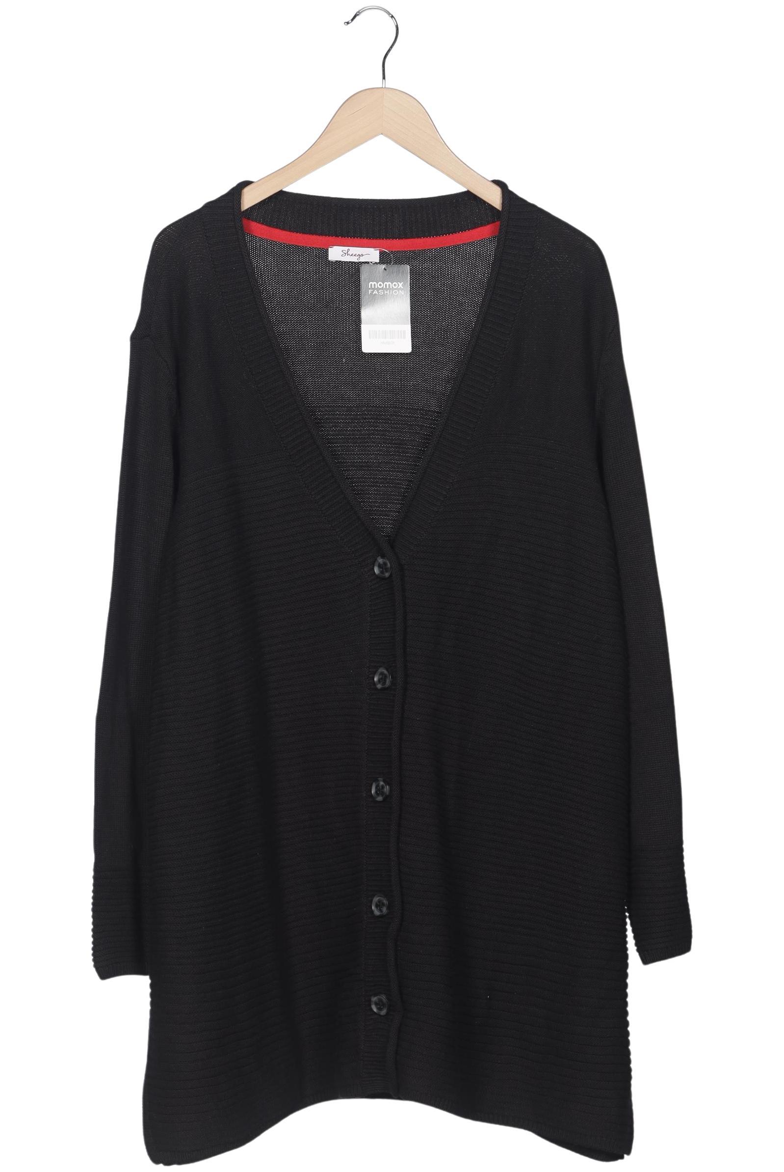 

sheego Damen Strickjacke, schwarz, Gr. 52