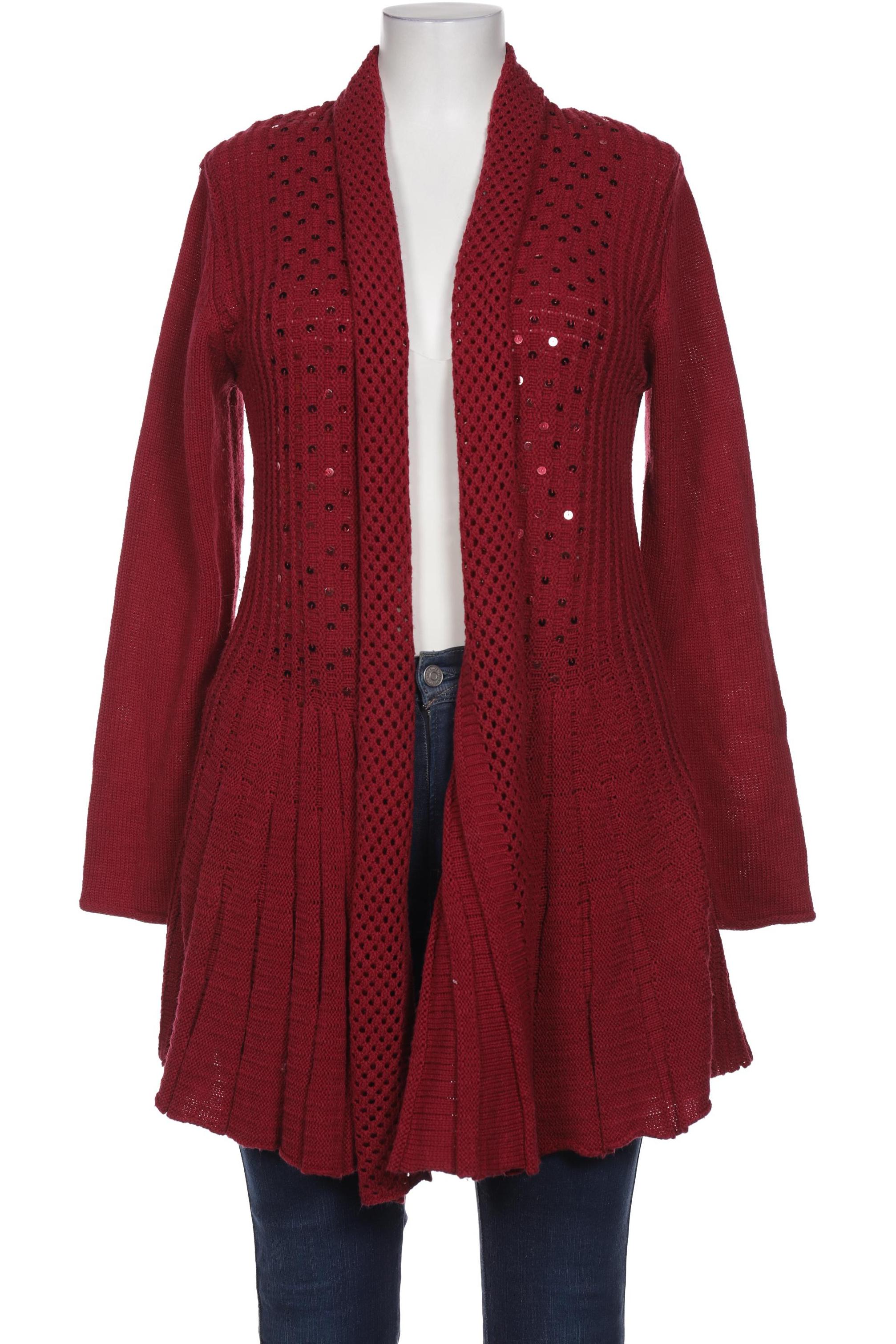 

sheego Damen Strickjacke, bordeaux, Gr. 44