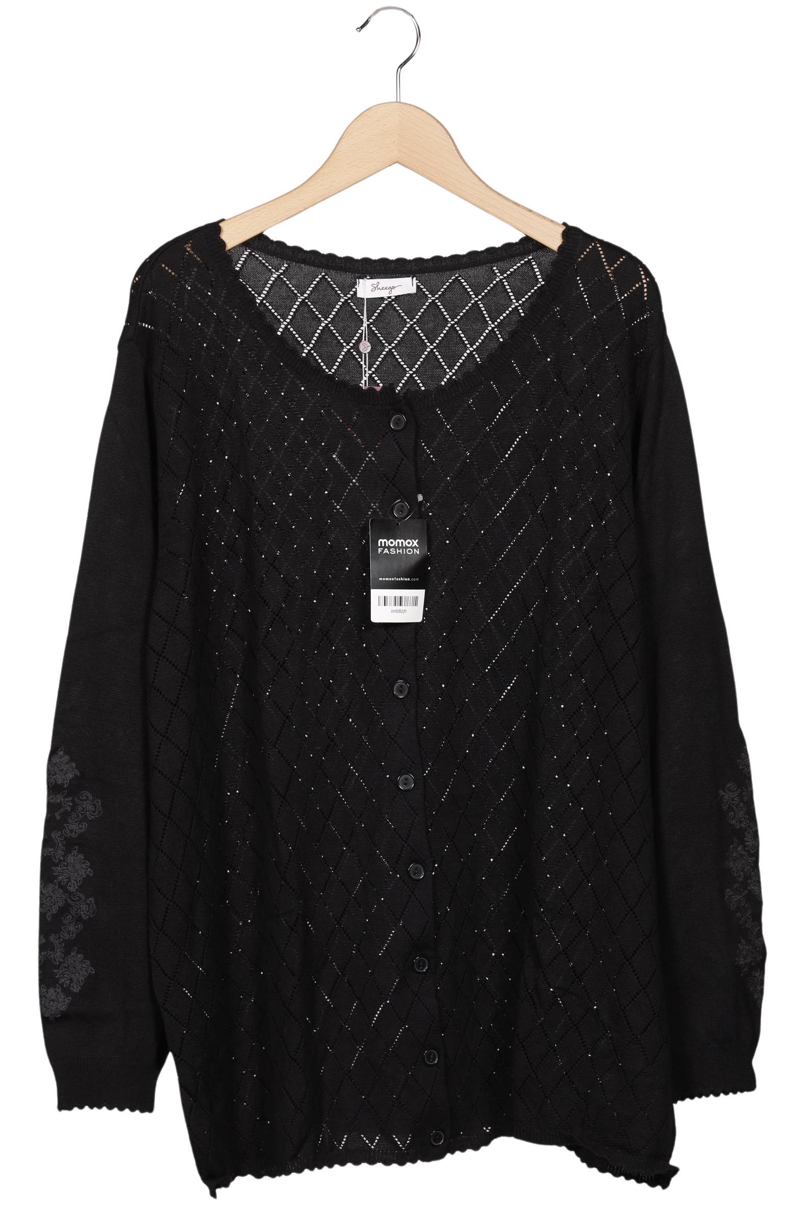 

sheego Damen Strickjacke, schwarz, Gr. 48