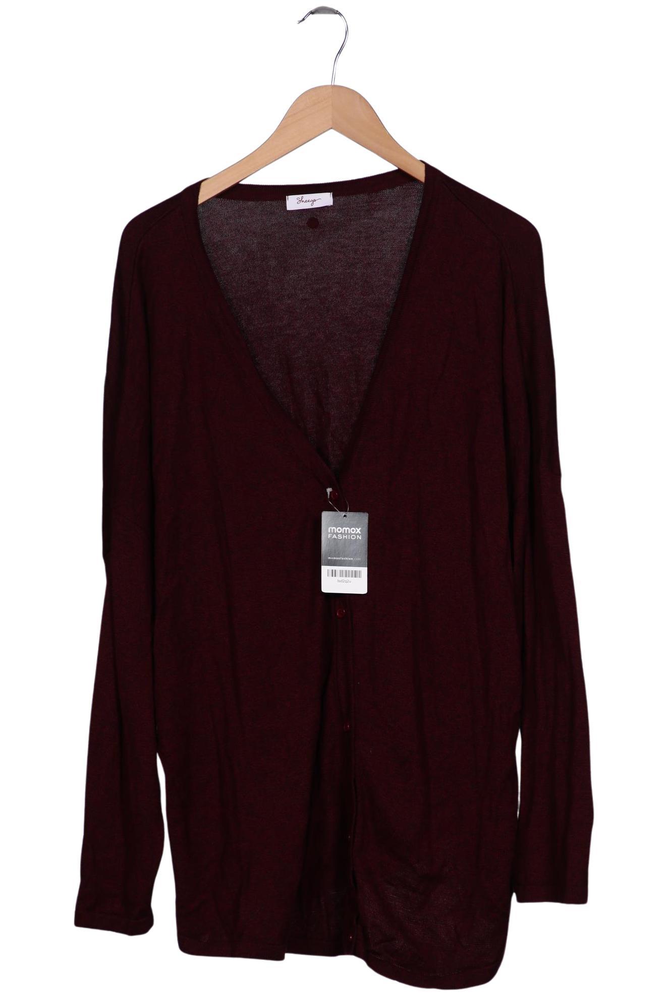 

sheego Damen Strickjacke, bordeaux, Gr. 48