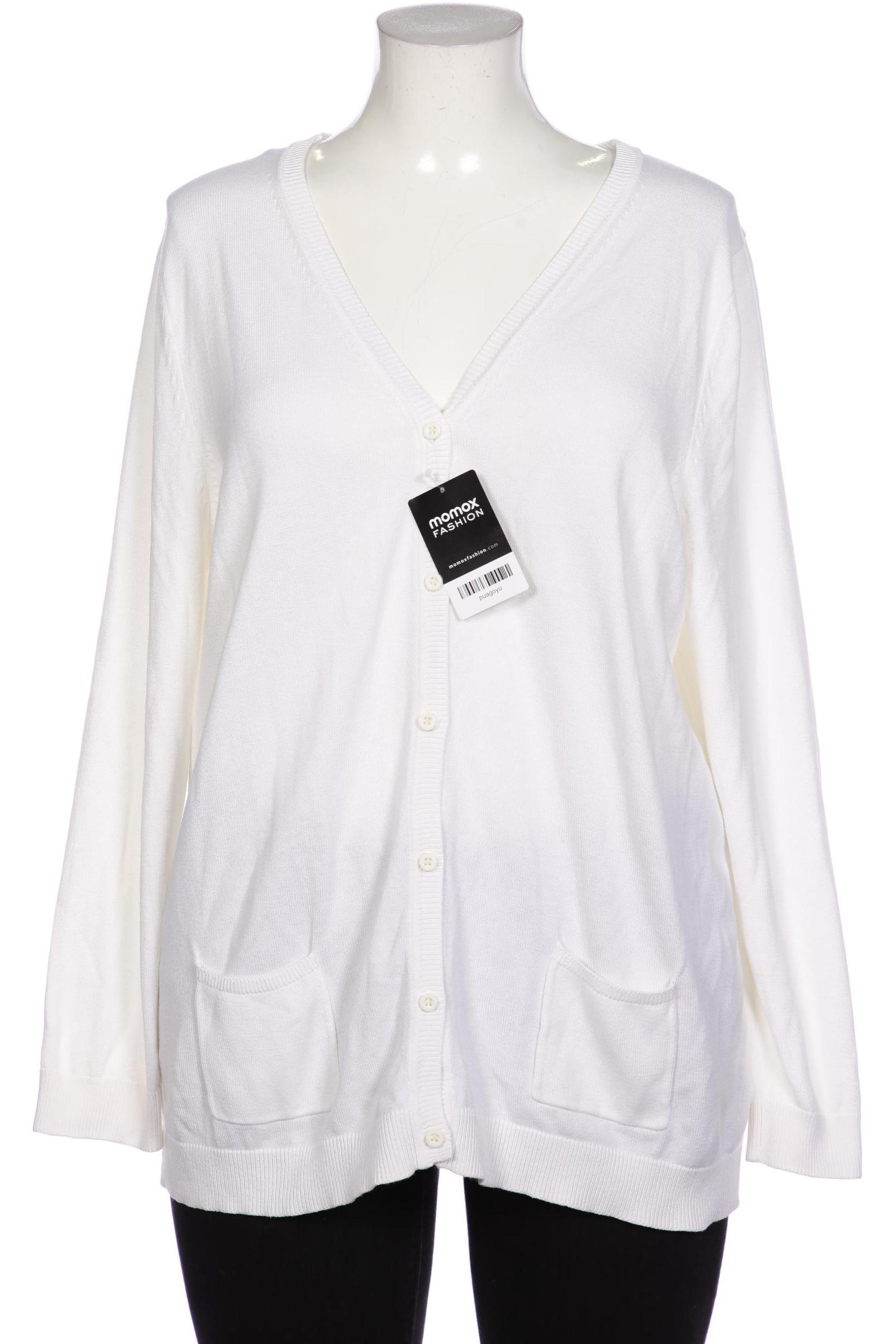 

sheego Damen Strickjacke, weiß, Gr. 44