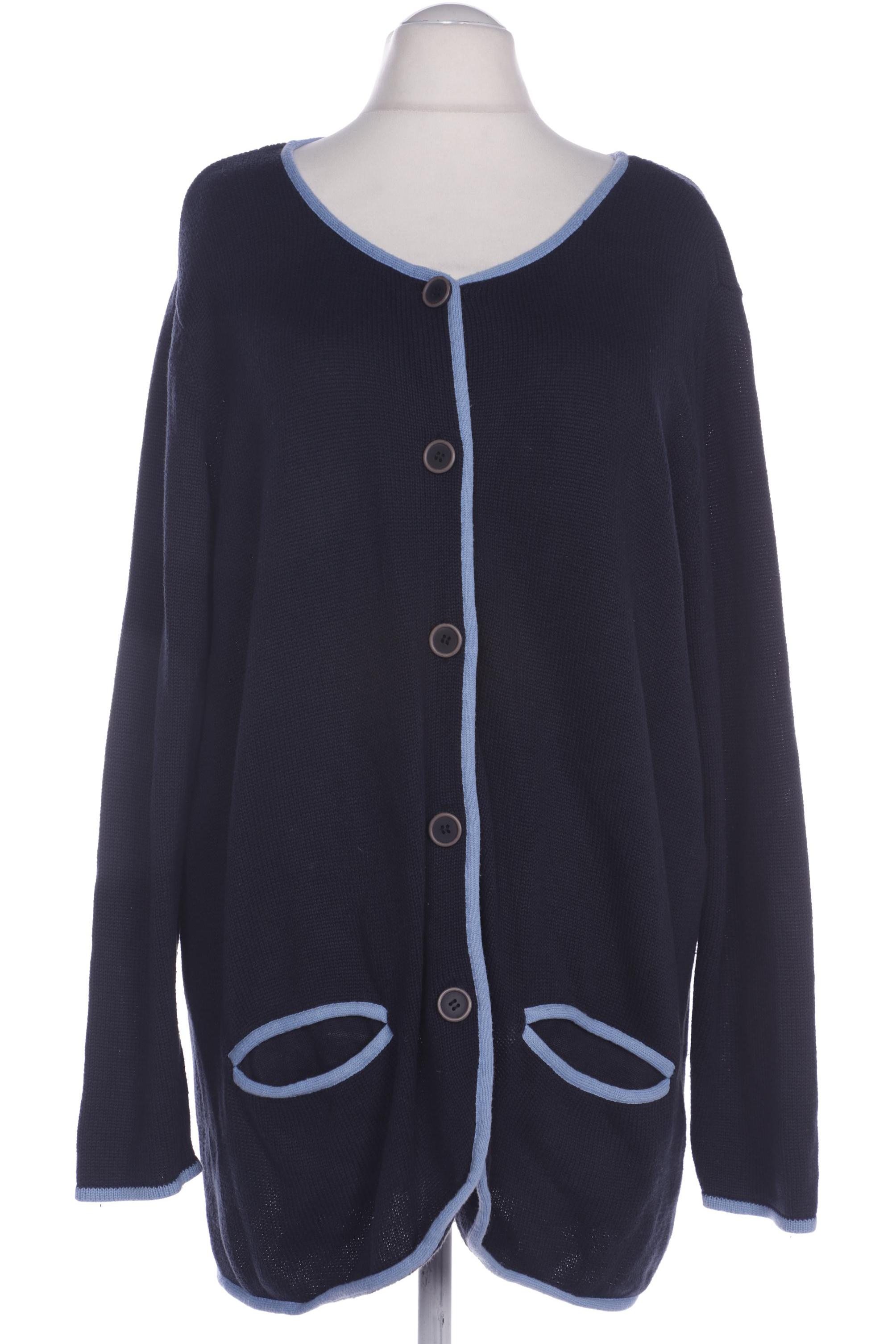 

sheego Damen Strickjacke, blau, Gr. 52